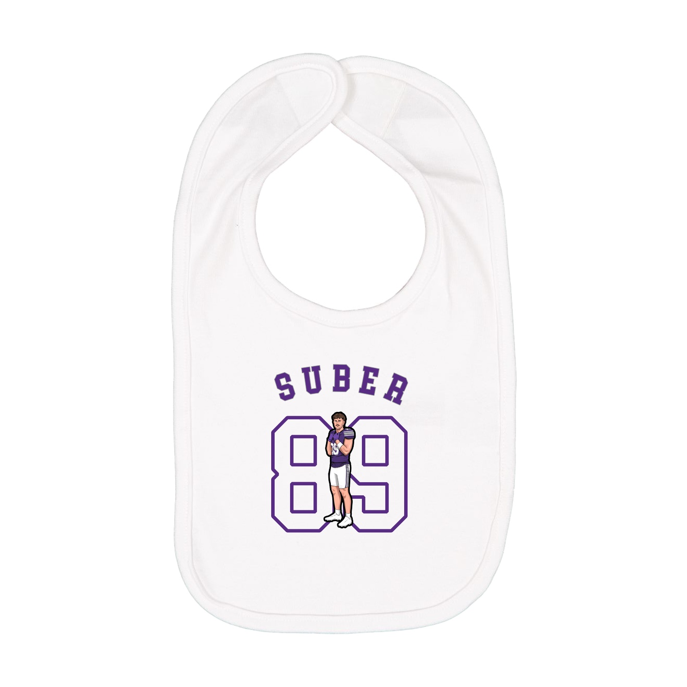 Infant Bib — Shirsey Arch in White