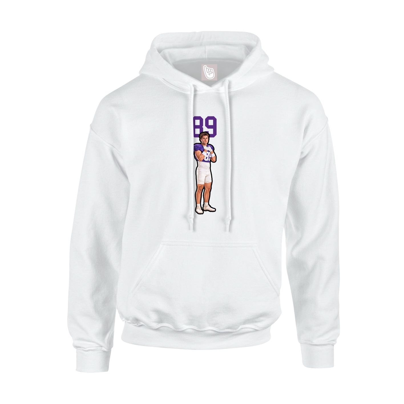 Hoodie — Number Top in White