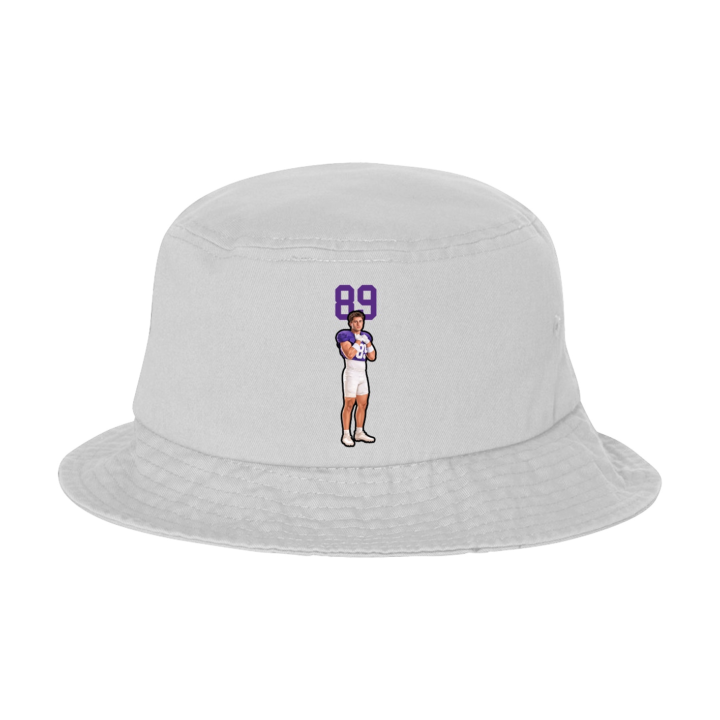 Bucket Cap — Number Top in White
