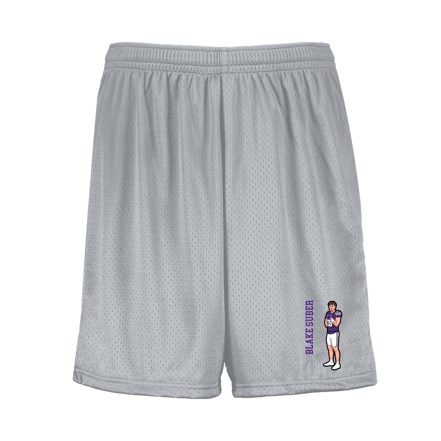 Shorts — Name Vertical in Silver