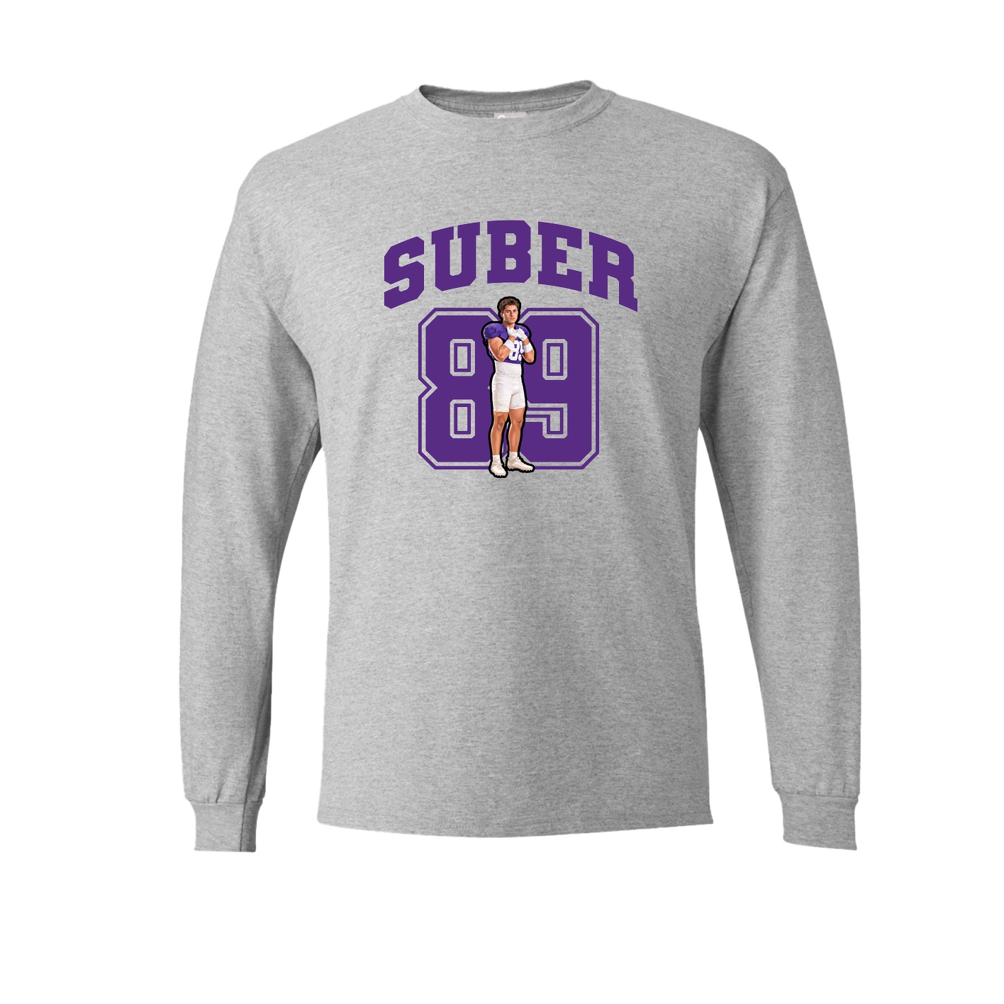 Long Sleeve Tee — Number in Grey