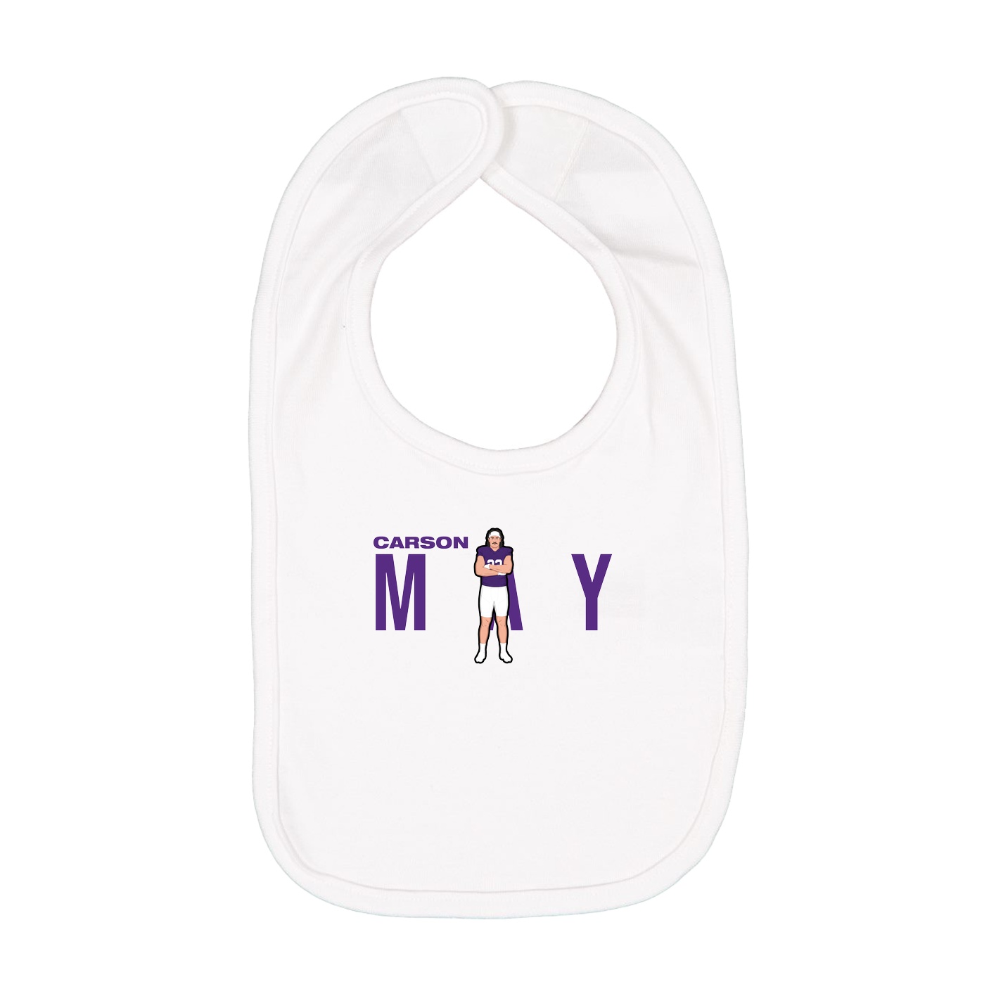 Infant Bib — Player Name in White