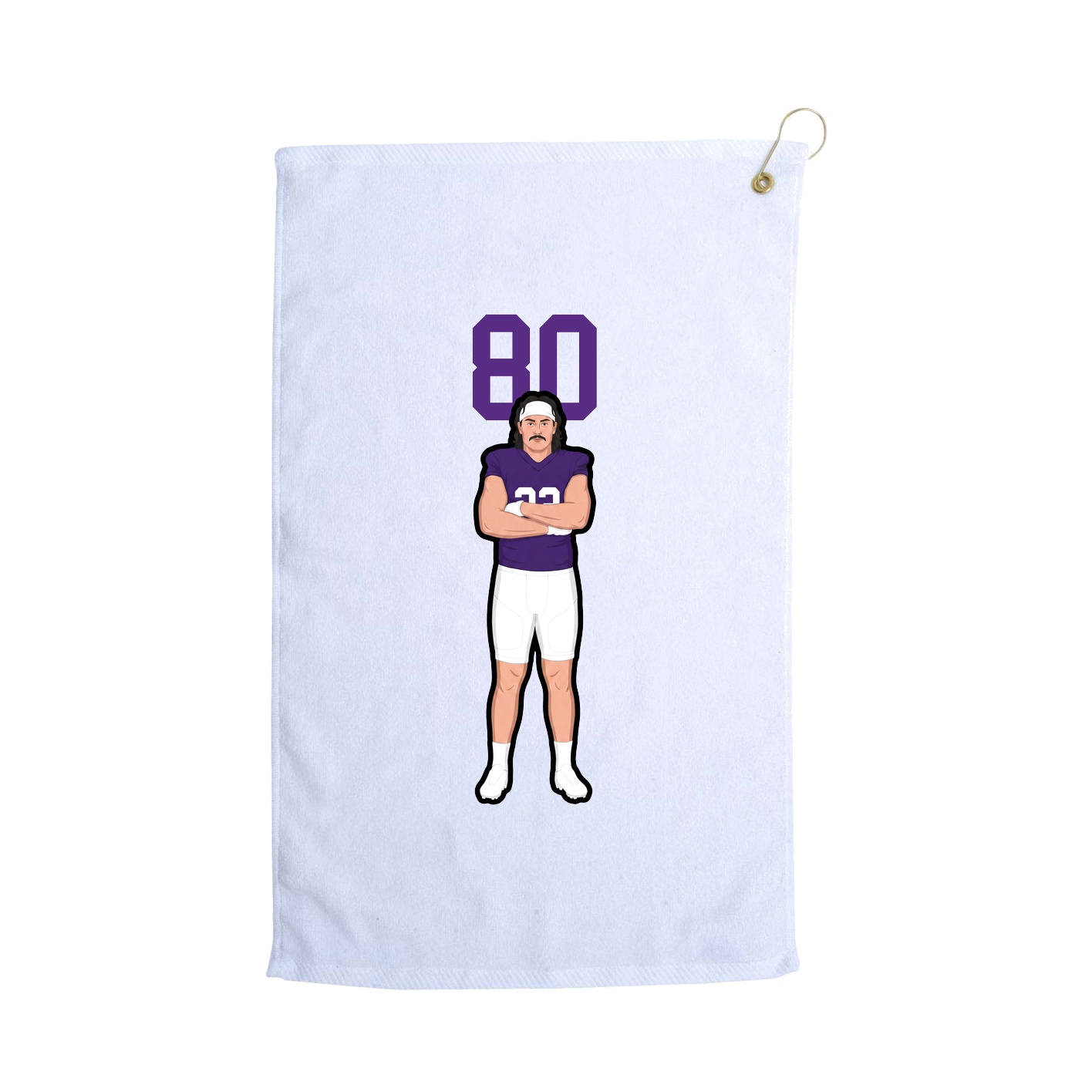 Golf Towel — Number Top in White