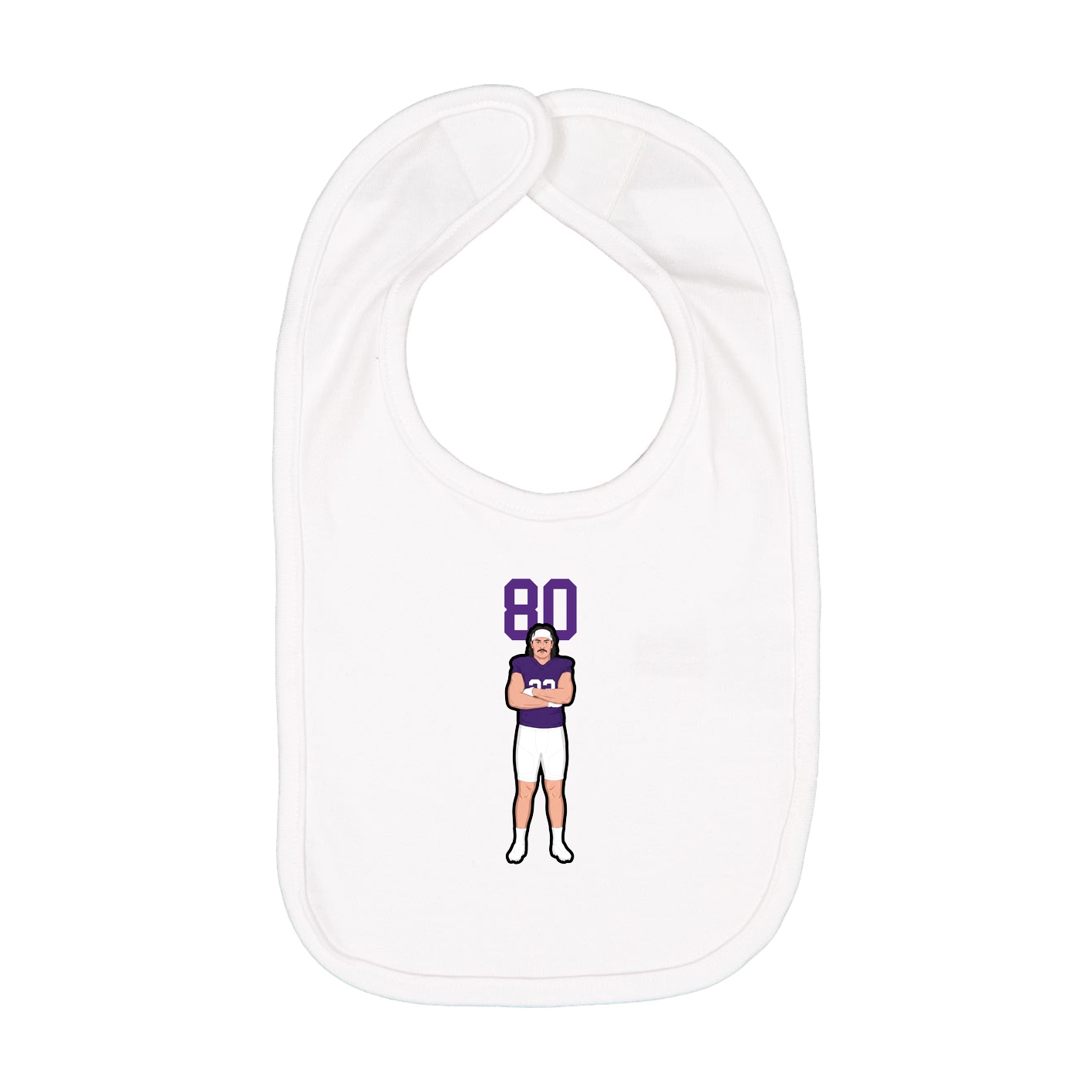 Infant Bib — Number Top in White