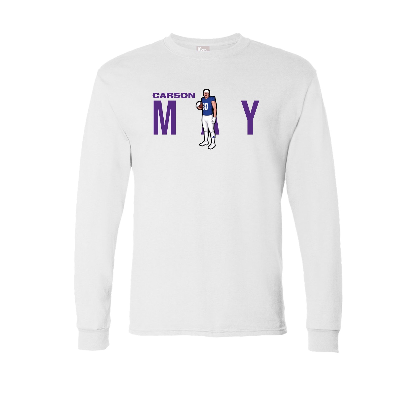 Long Sleeve Tee — Player Name in White