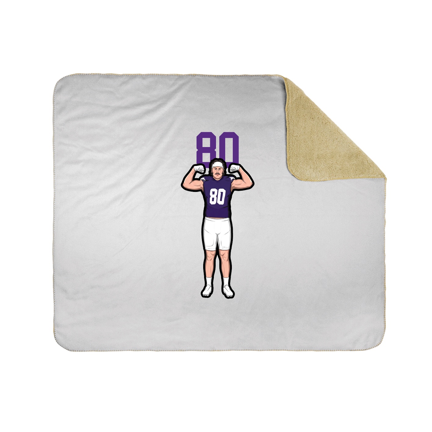 Throw Blanket — Number Top in White