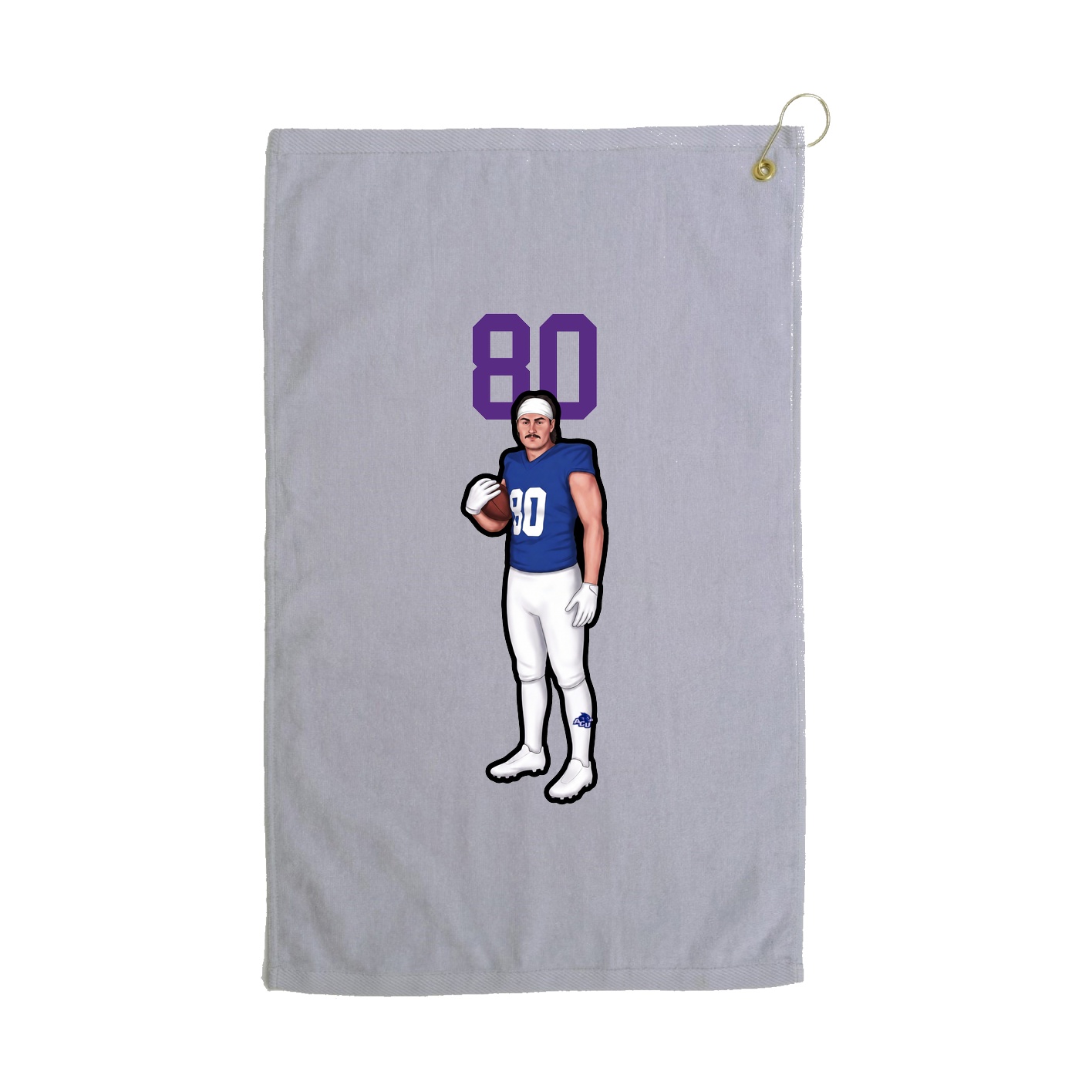 Golf Towel — Number Top in Grey