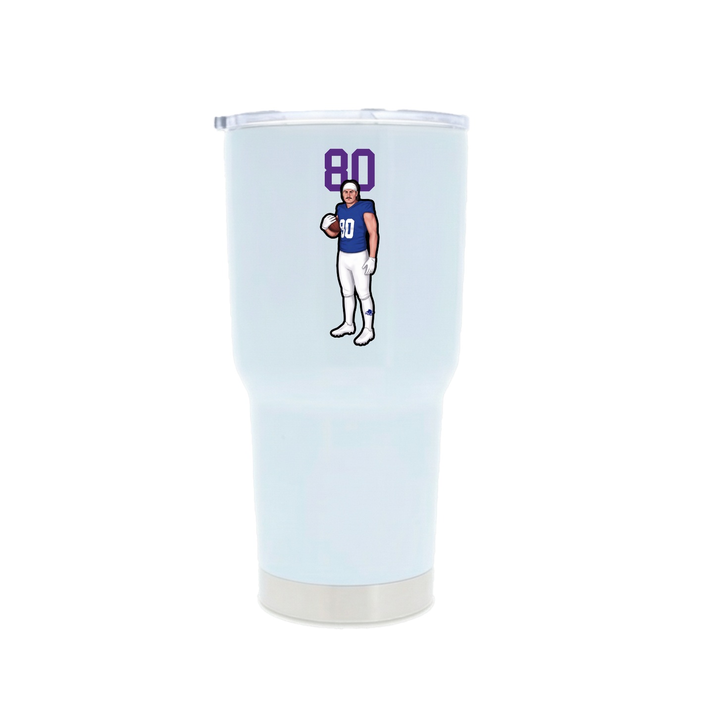 30oz Stainless Steel Tumbler — Number Top in White