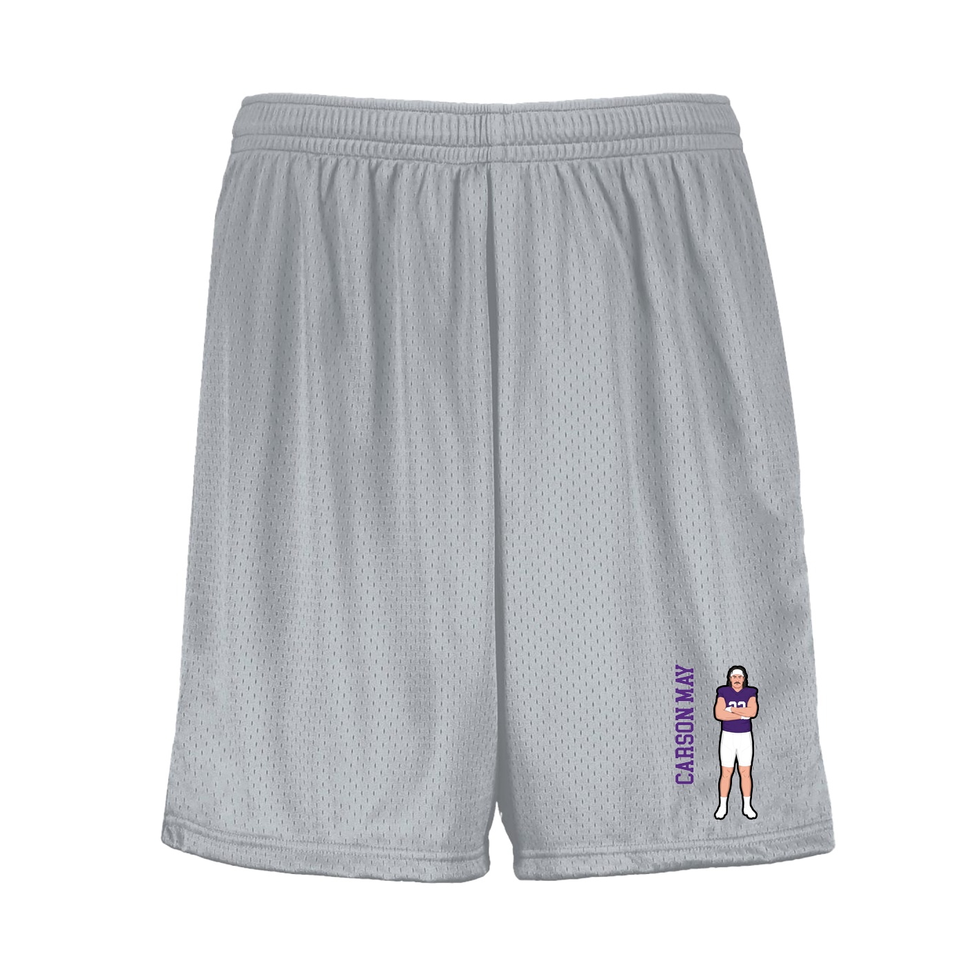 Shorts — Name Vertical in Silver