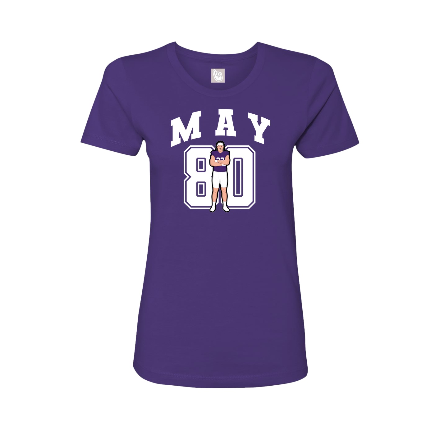 Fitted Women's Tee — Number in Purple