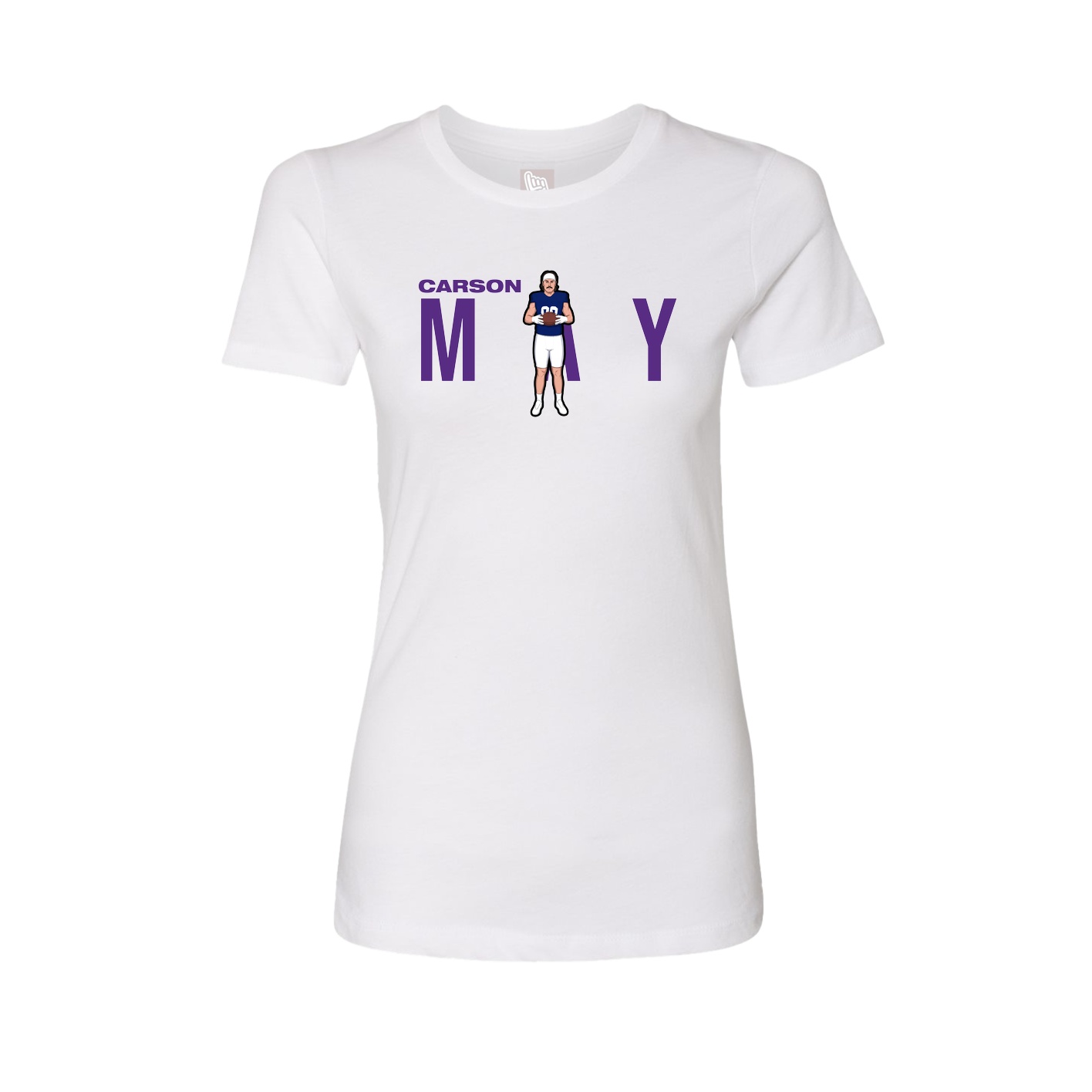 Fitted Women's Tee — Player Name in White