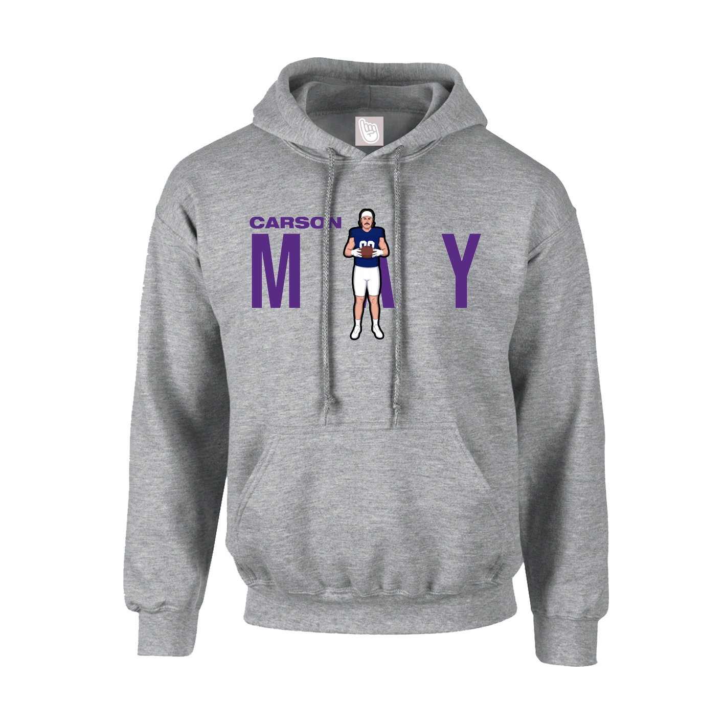 Hoodie — Player Name in Grey