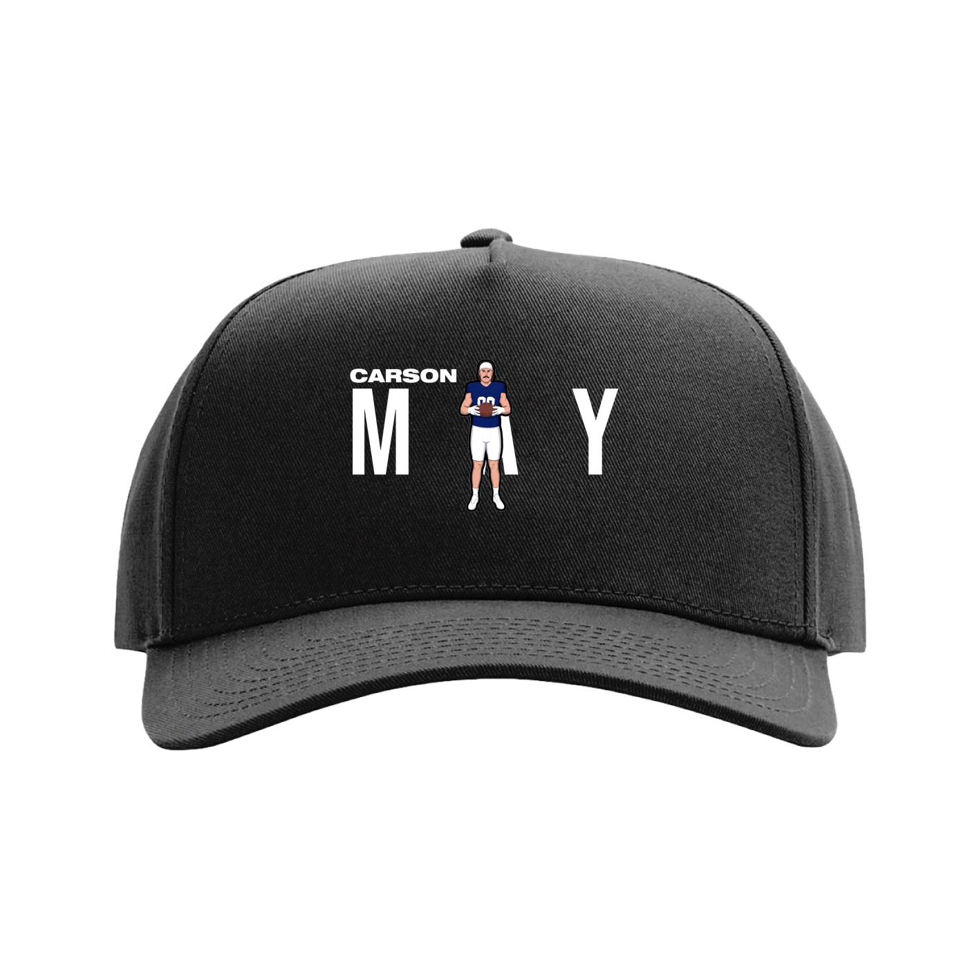 Full Fabric Five-Panel Champ Cap — Player Name in Black