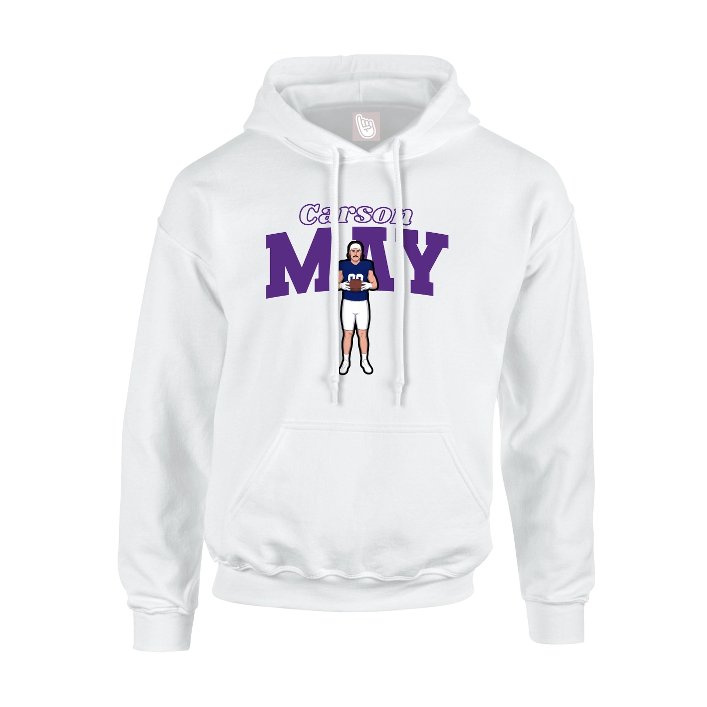 Hoodie — Name Arch in White
