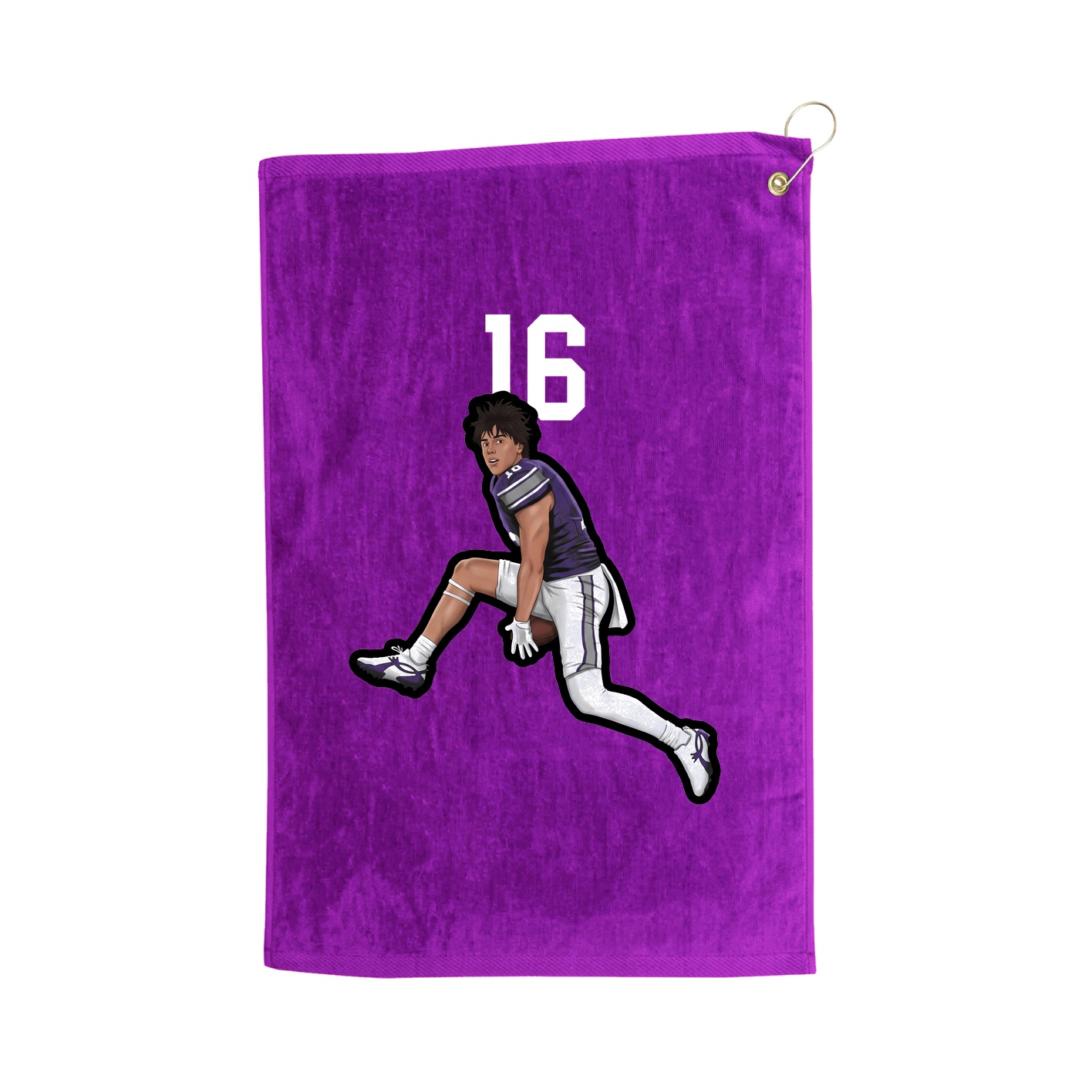 Golf Towel — Number Top in Purple