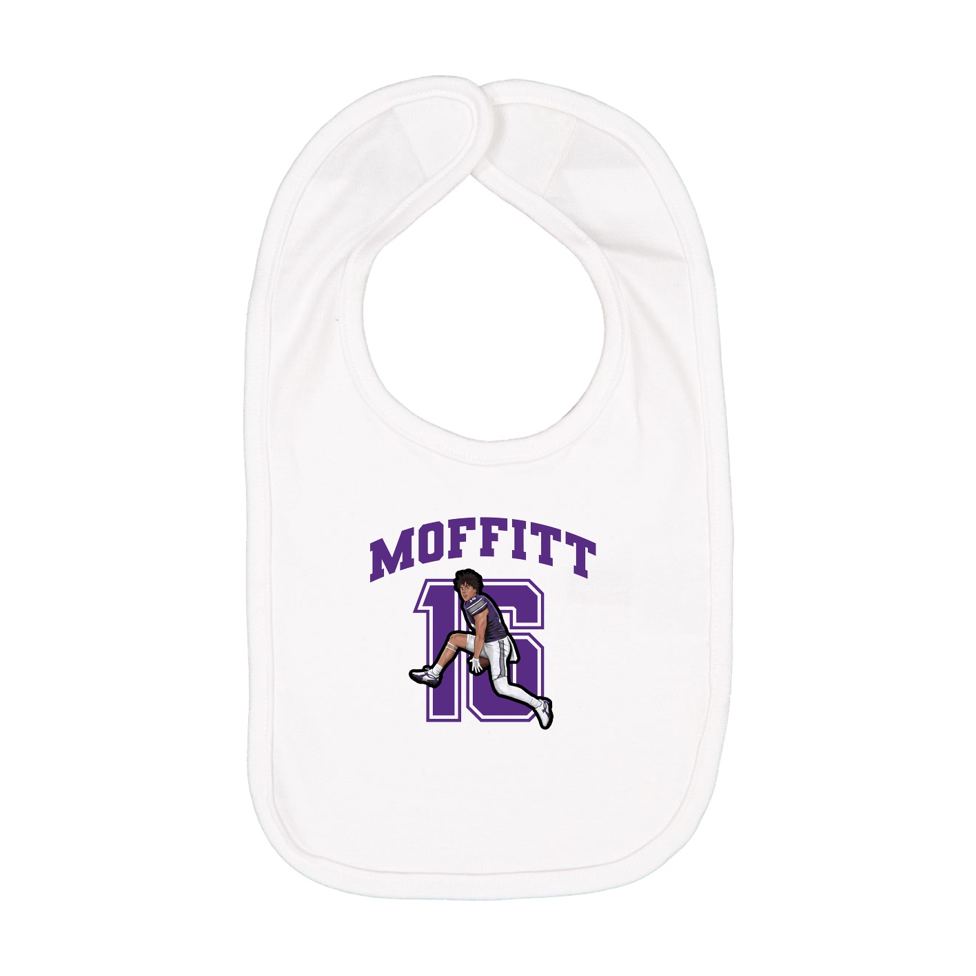 Infant Bib — Number in White