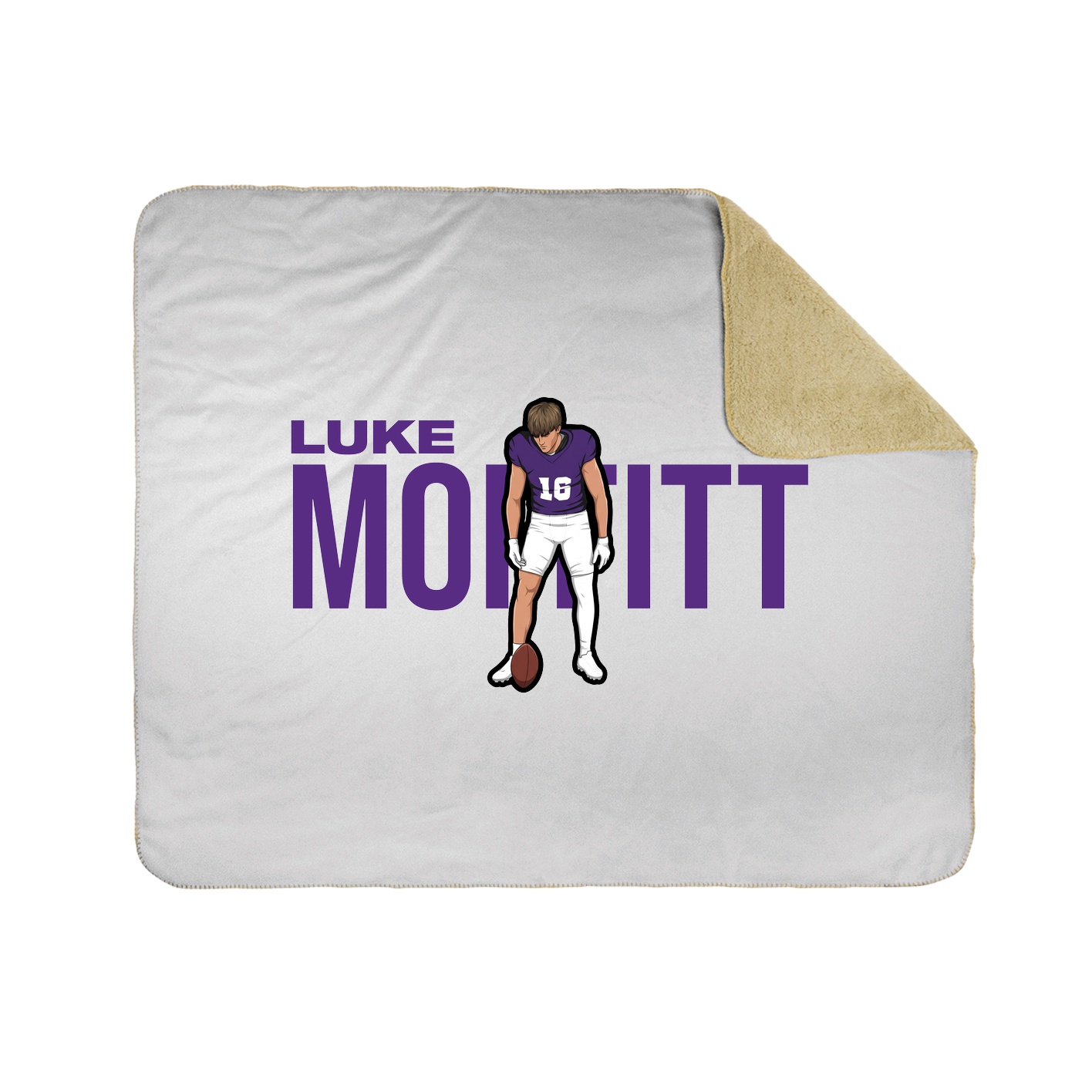 Throw Blanket — Player Name in White