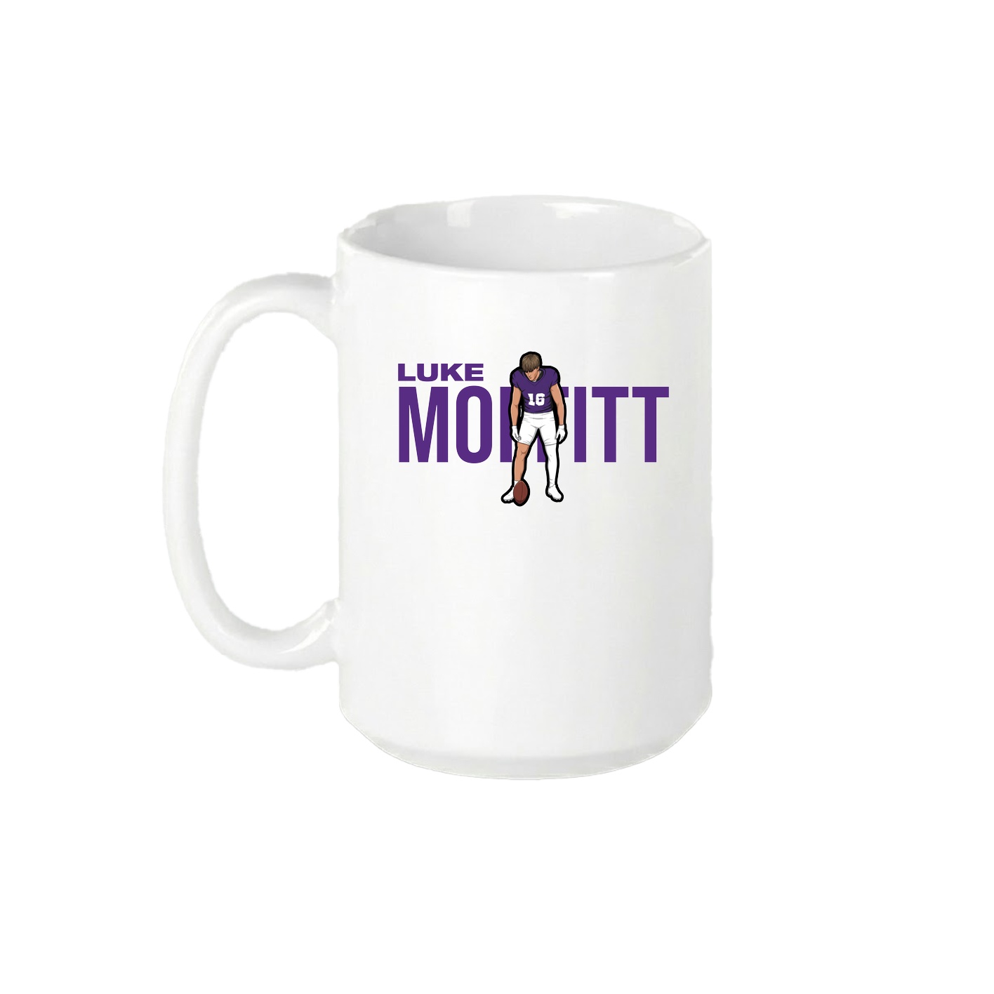 15oz Coffee Mug — Player Name in White