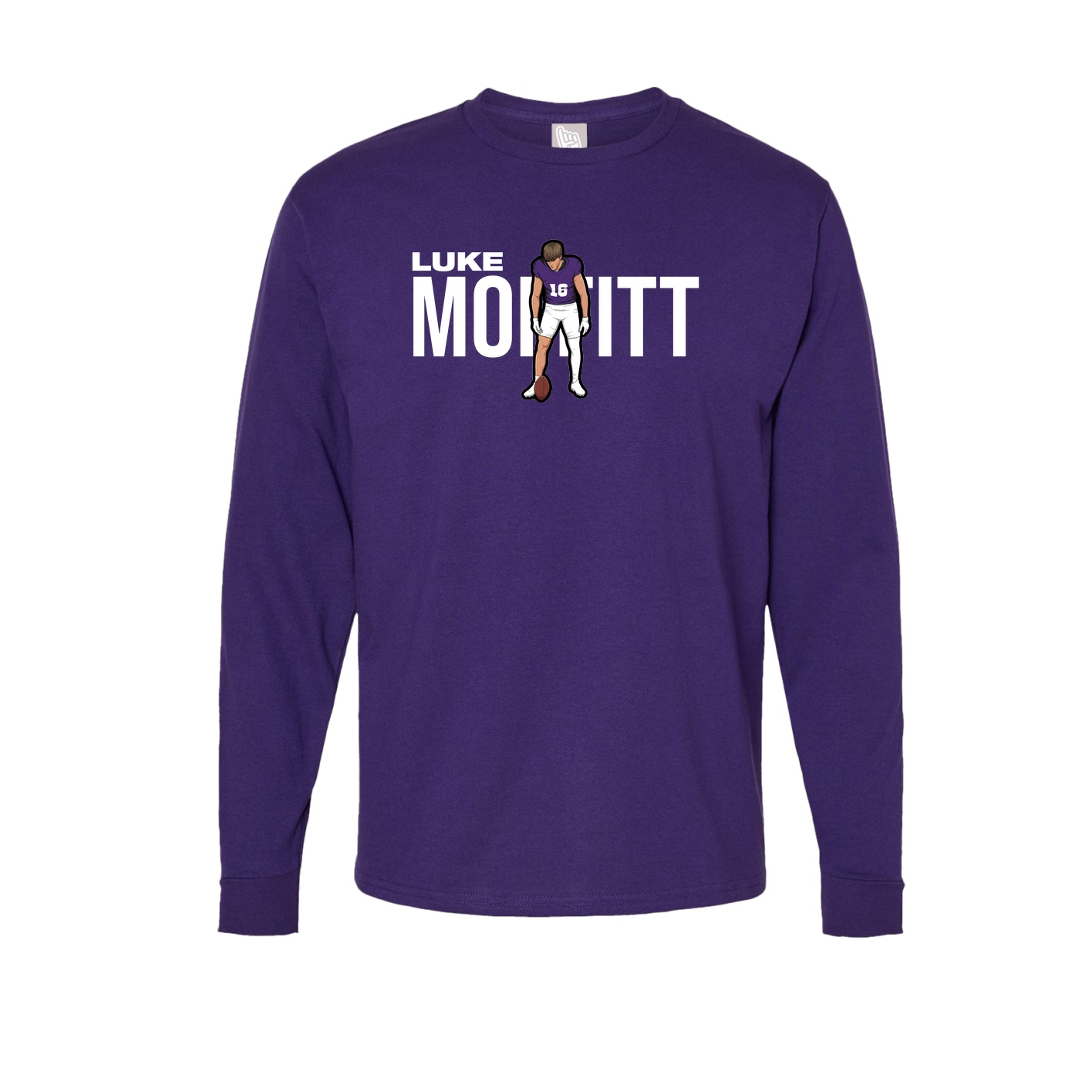 Long Sleeve Tee — Player Name in Purple