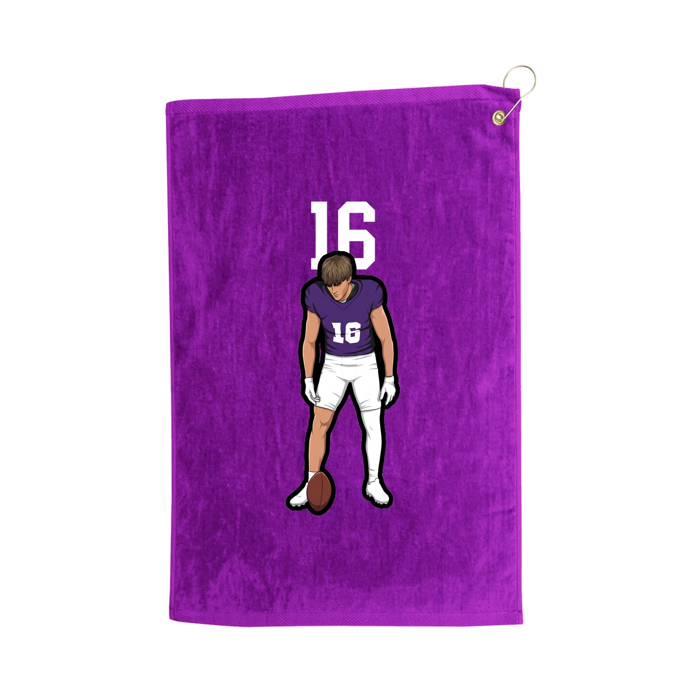 Golf Towel — Number Top in Purple