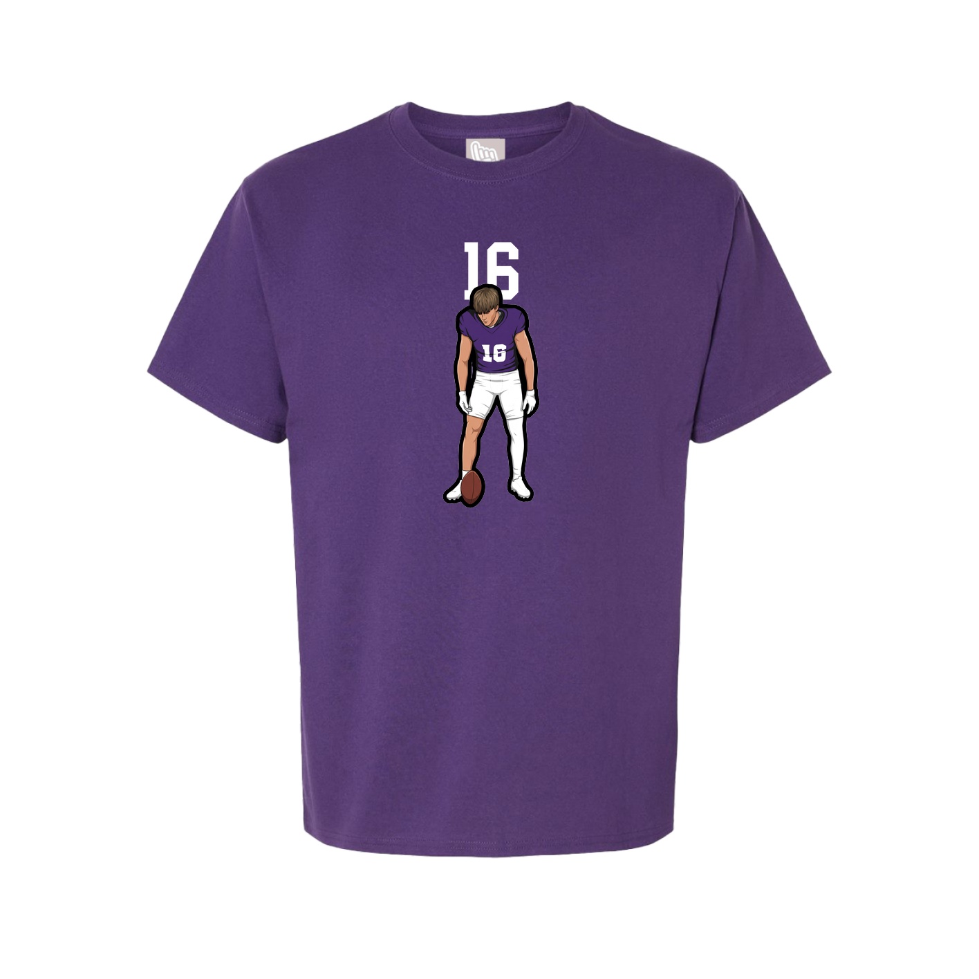Youth Tee — Number Top in Purple