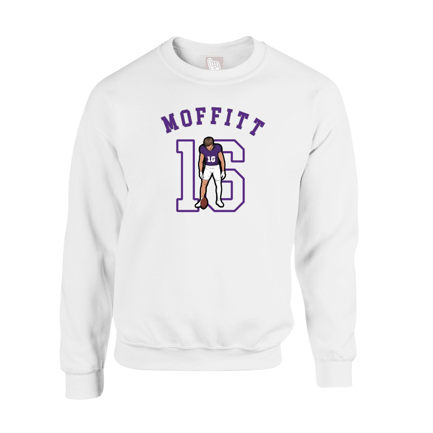 Fleece Crew — Shirsey Arch in White