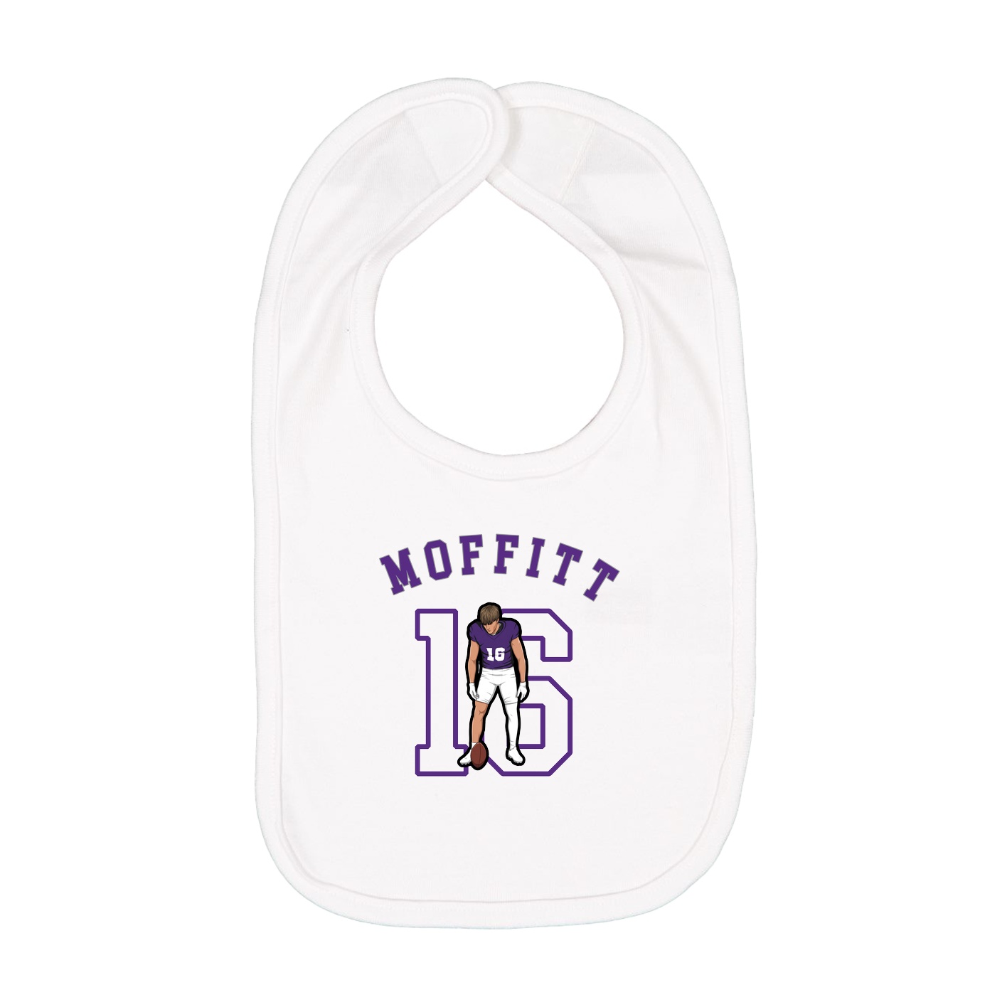 Infant Bib — Shirsey Arch in White