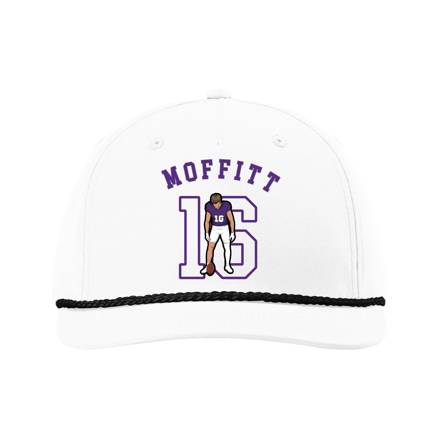 Five-Panel Classic Rope Cap — Shirsey Arch in White