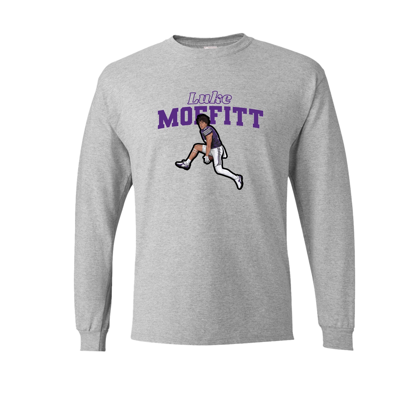 Long Sleeve Tee — Name Arch in Grey