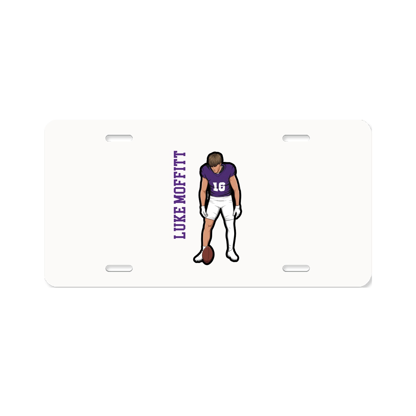 License Plate — Name Vertical in Classic