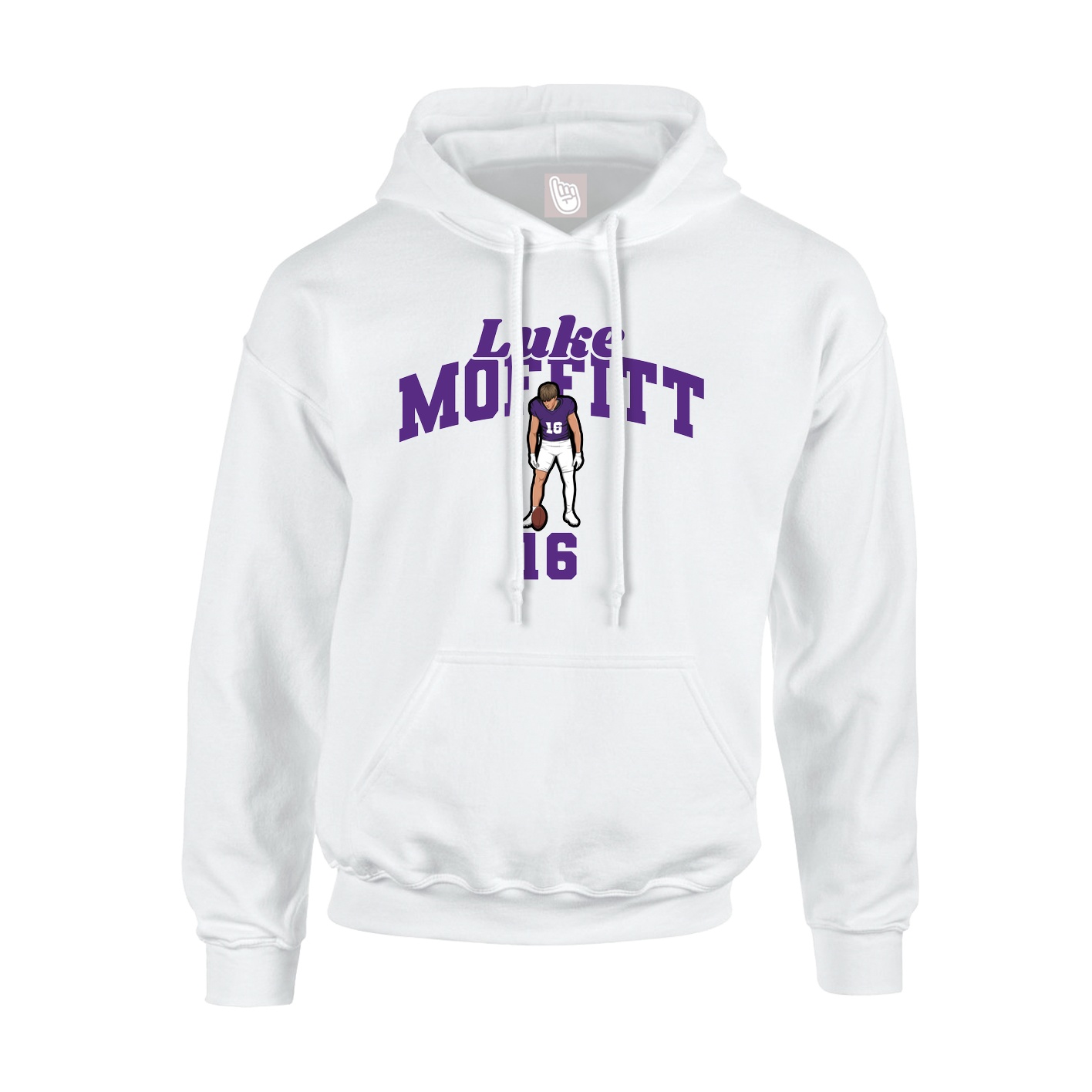 Hoodie — Signature Arch in White