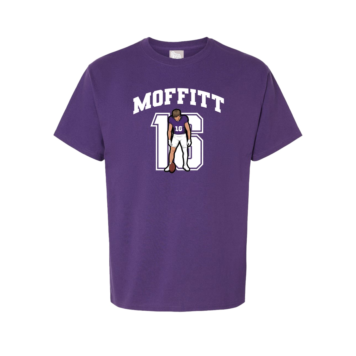 Youth Tee — Number in Purple