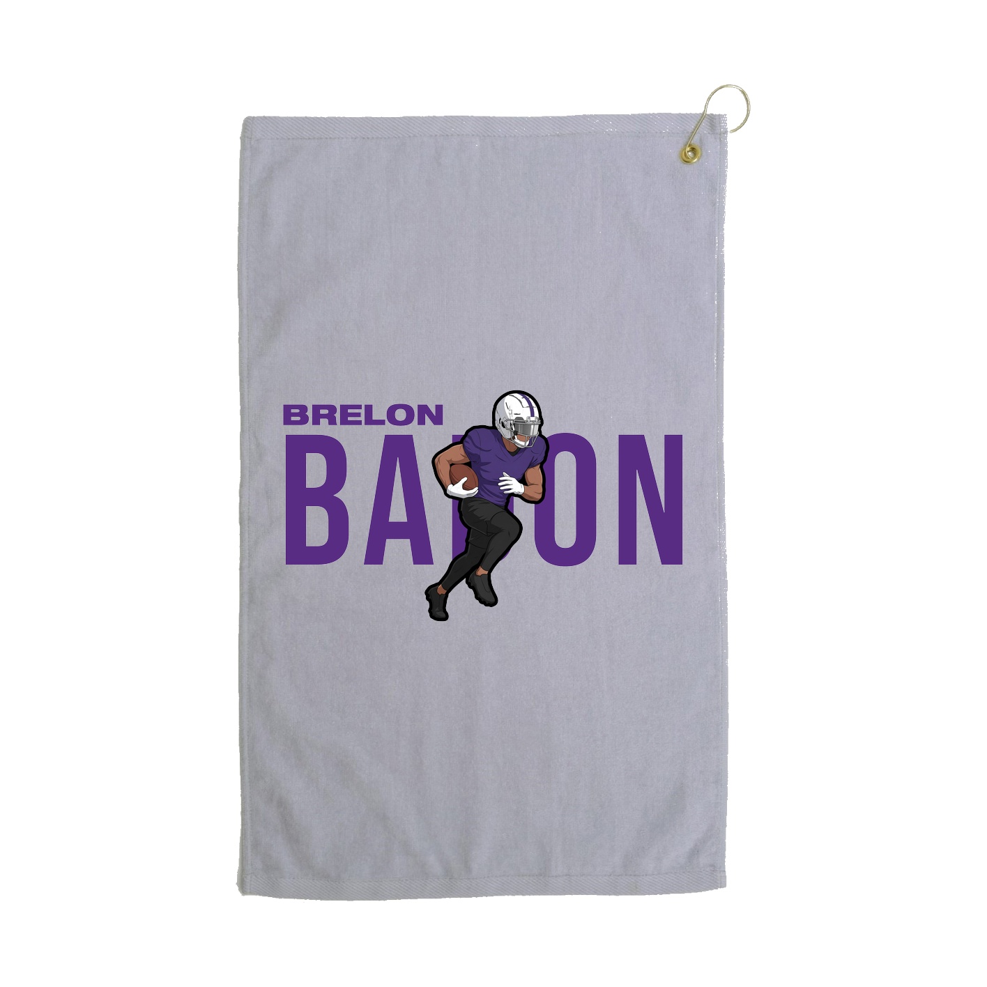 Golf Towel — Player Name in Grey