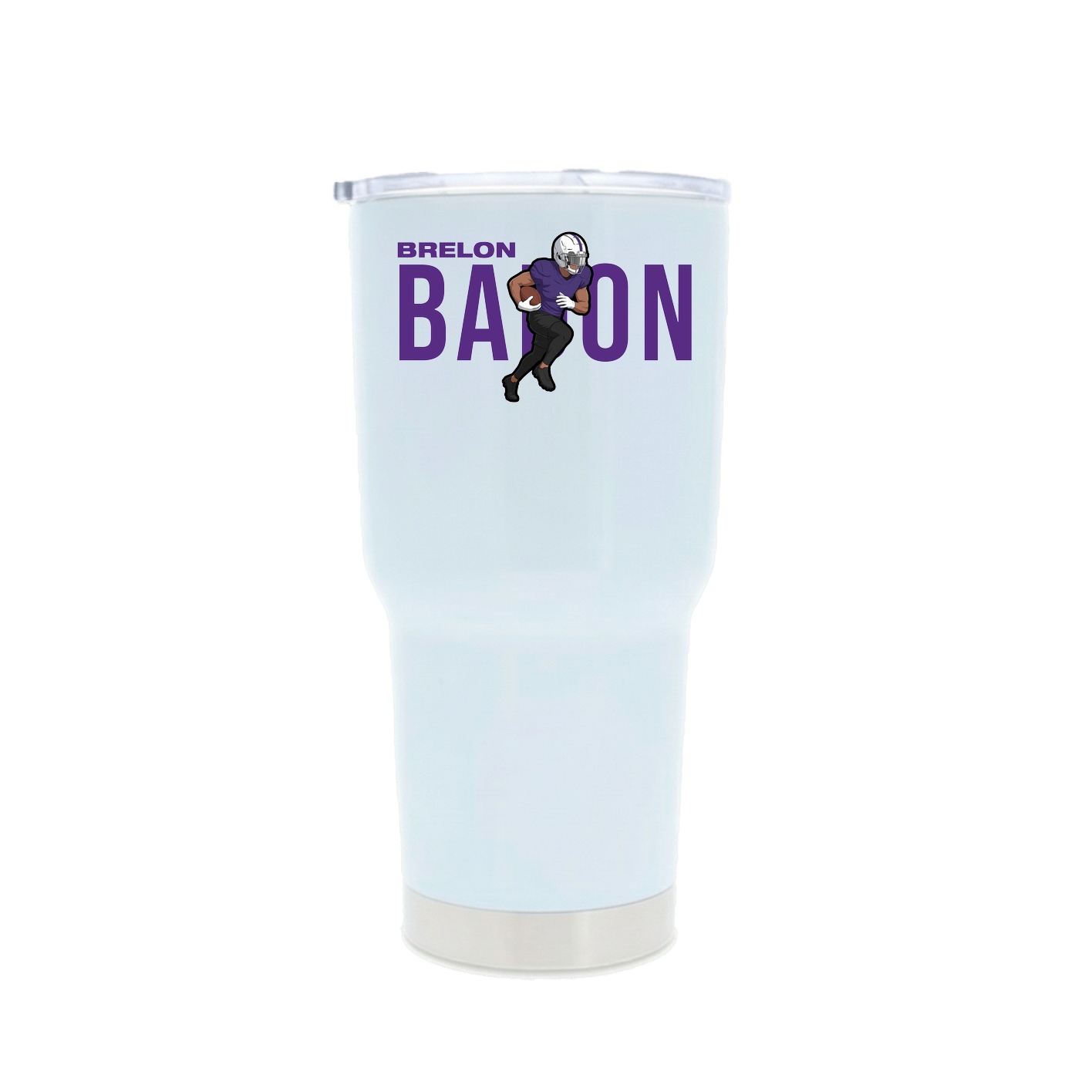 30oz Stainless Steel Tumbler — Player Name in White