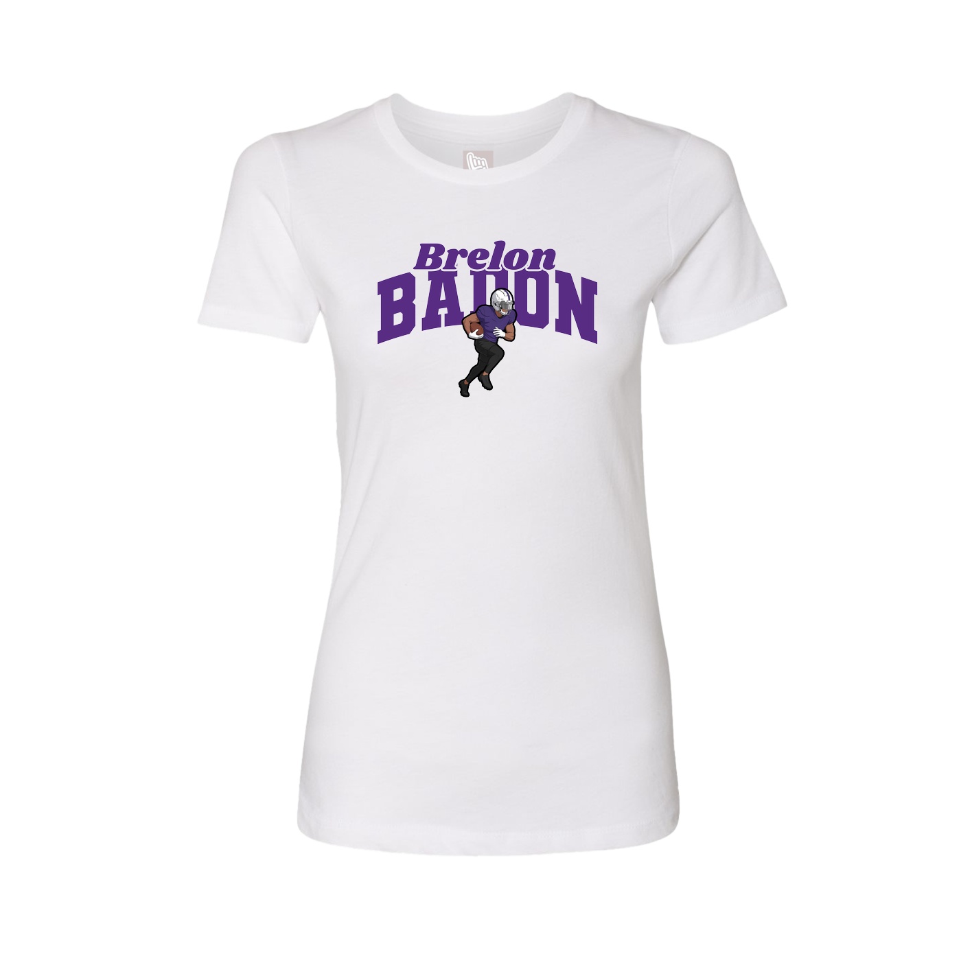Fitted Women's Tee — Signature Arch in White