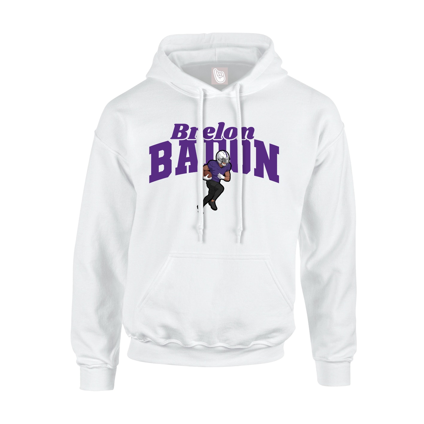 Youth Hoodie — Signature Arch in White