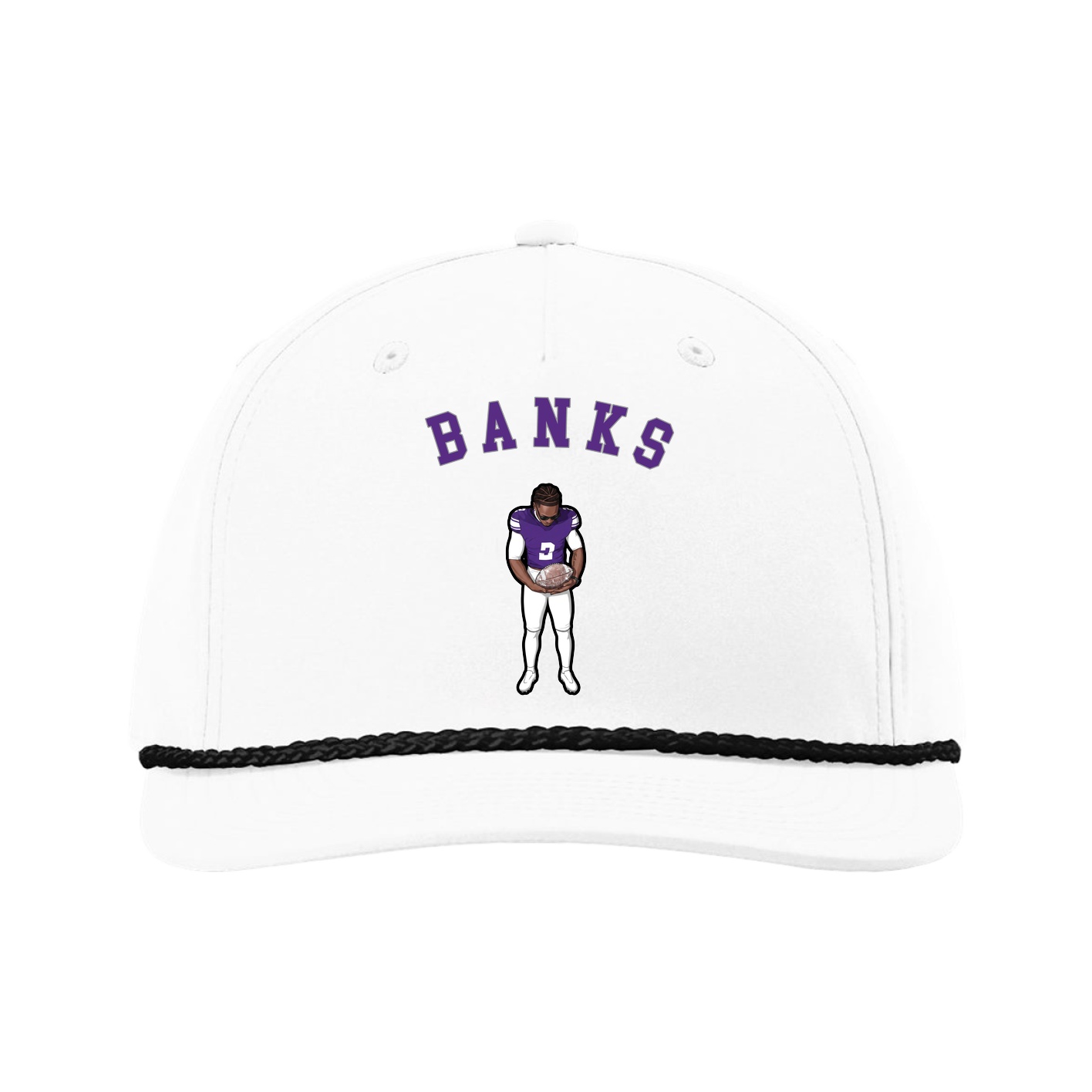 Five-Panel Classic Rope Cap — Shirsey Arch in White