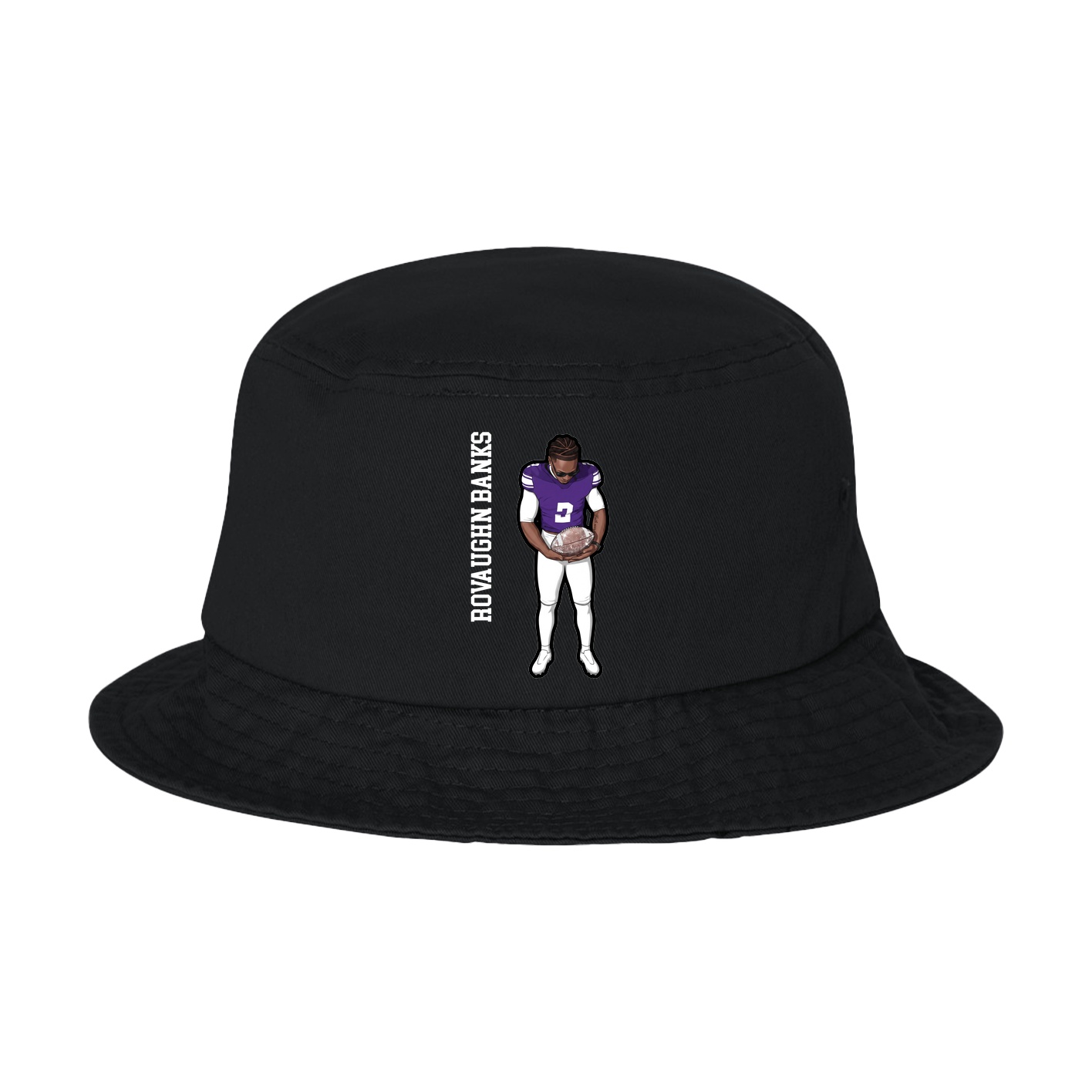 Bucket Cap — Name Vertical in Black