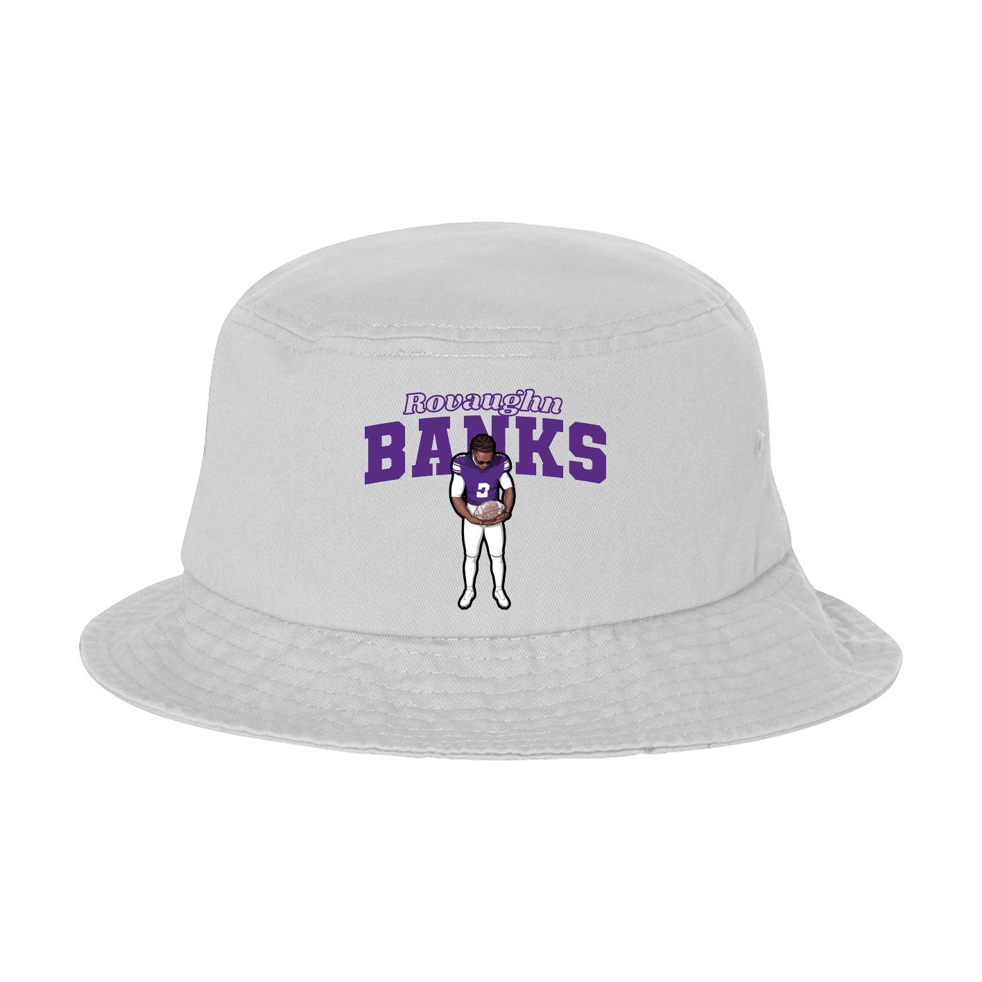 Bucket Cap — Name Arch in White