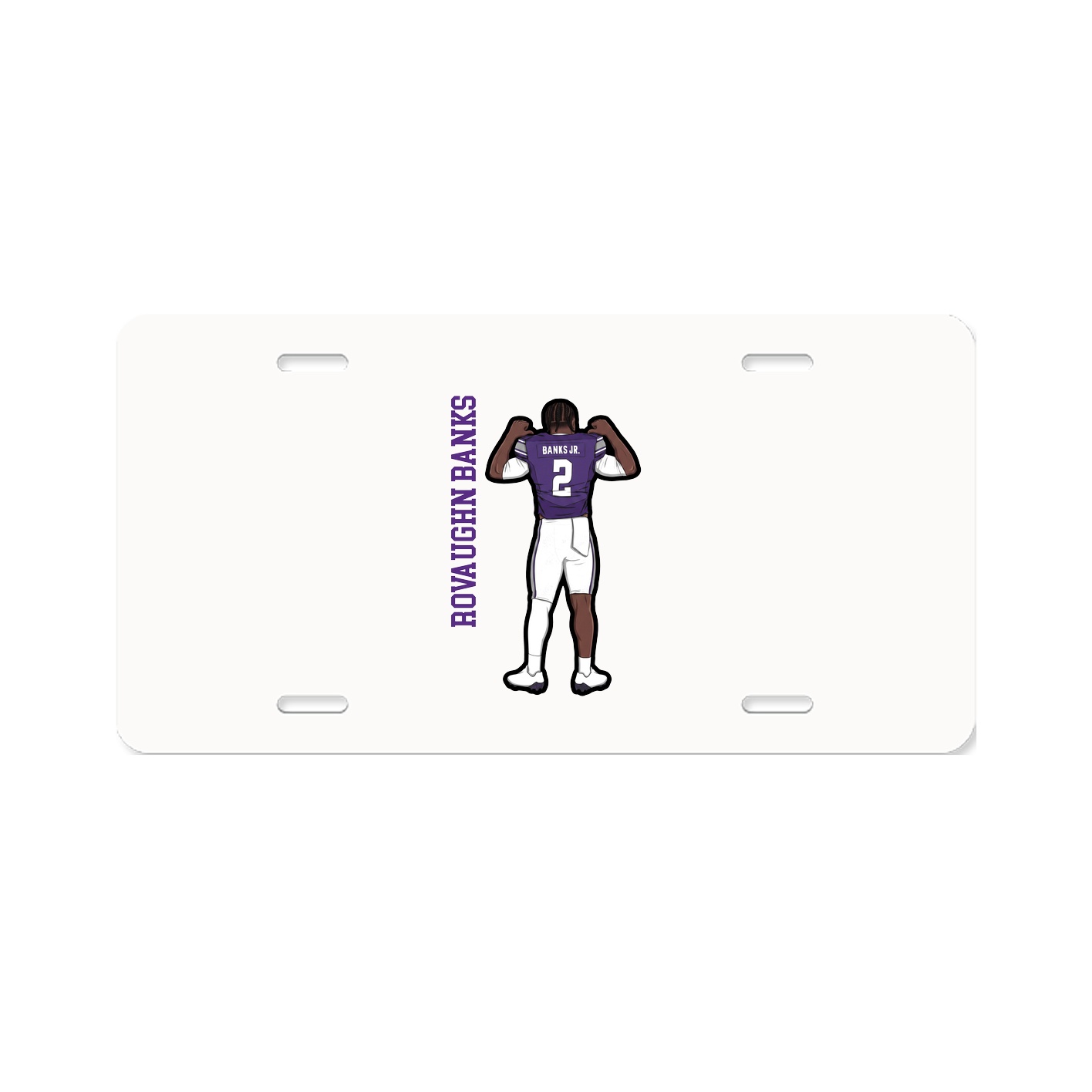 License Plate — Name Vertical in Classic