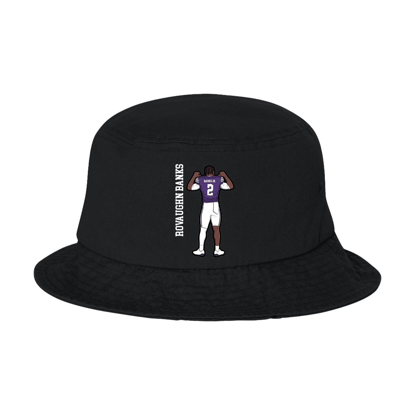 Bucket Cap — Name Vertical in Black