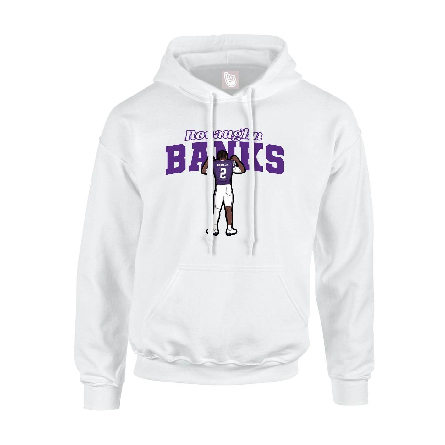 Hoodie — Name Arch in White