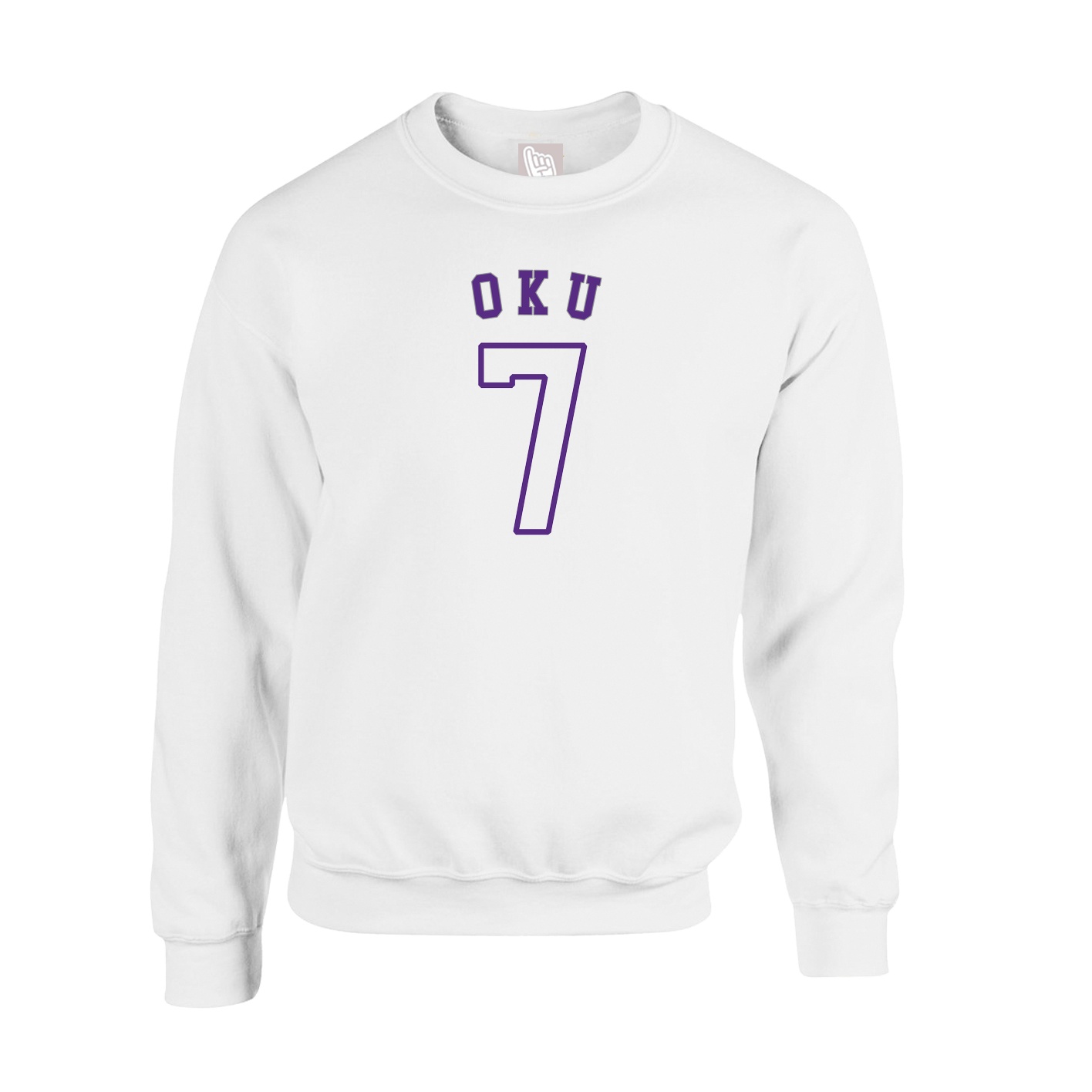Fleece Crew — Shirsey Arch in White