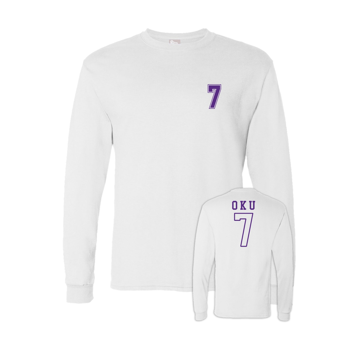 Long Sleeve Tee — Chest Back in White