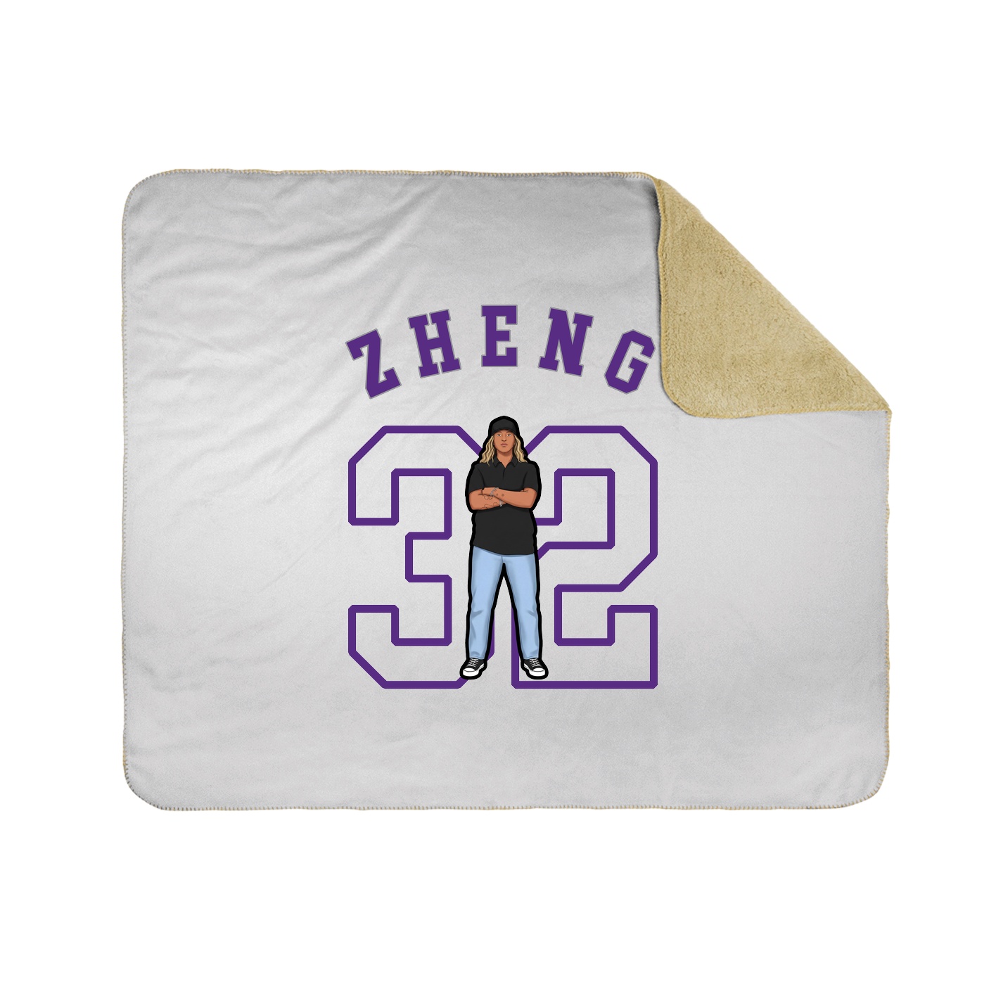 50x60 Sherpa Lined Throw Blanket