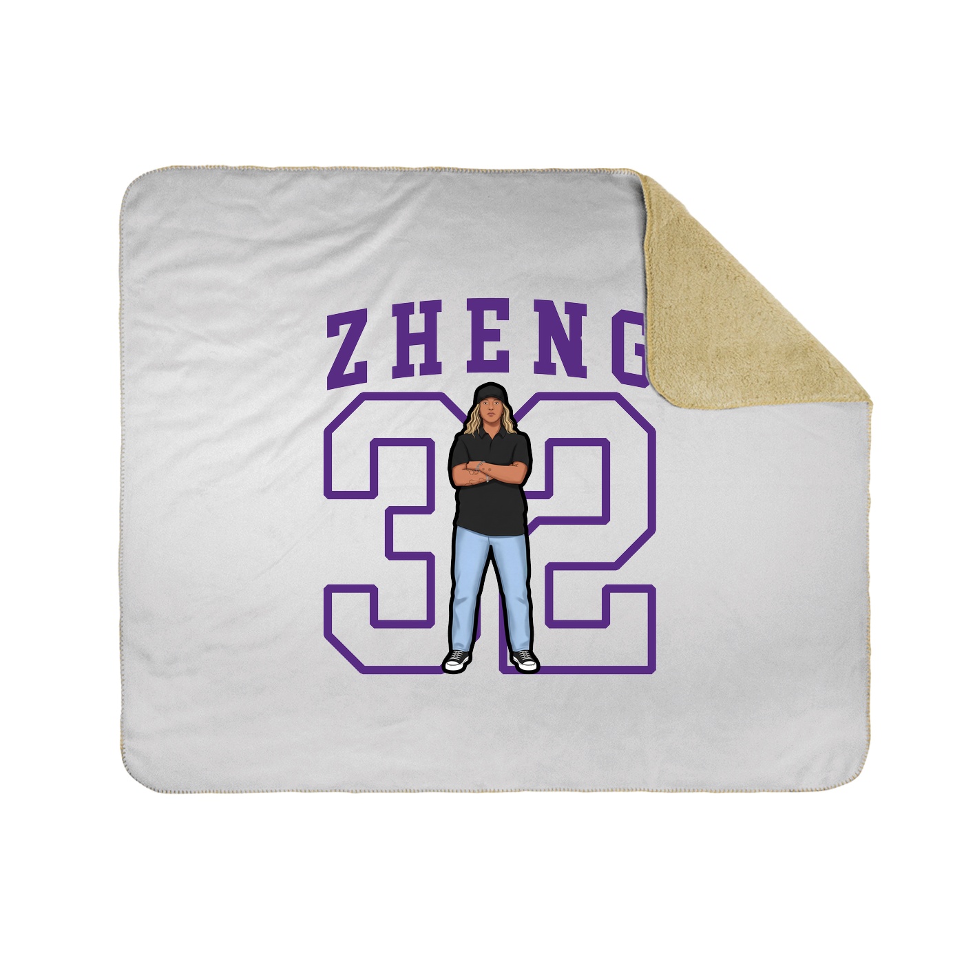 50x60 Sherpa Lined Throw Blanket