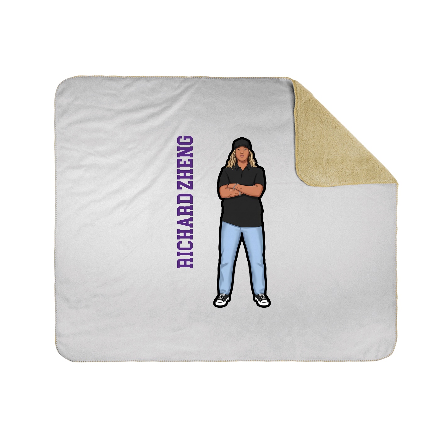 50x60 Sherpa Lined Throw Blanket