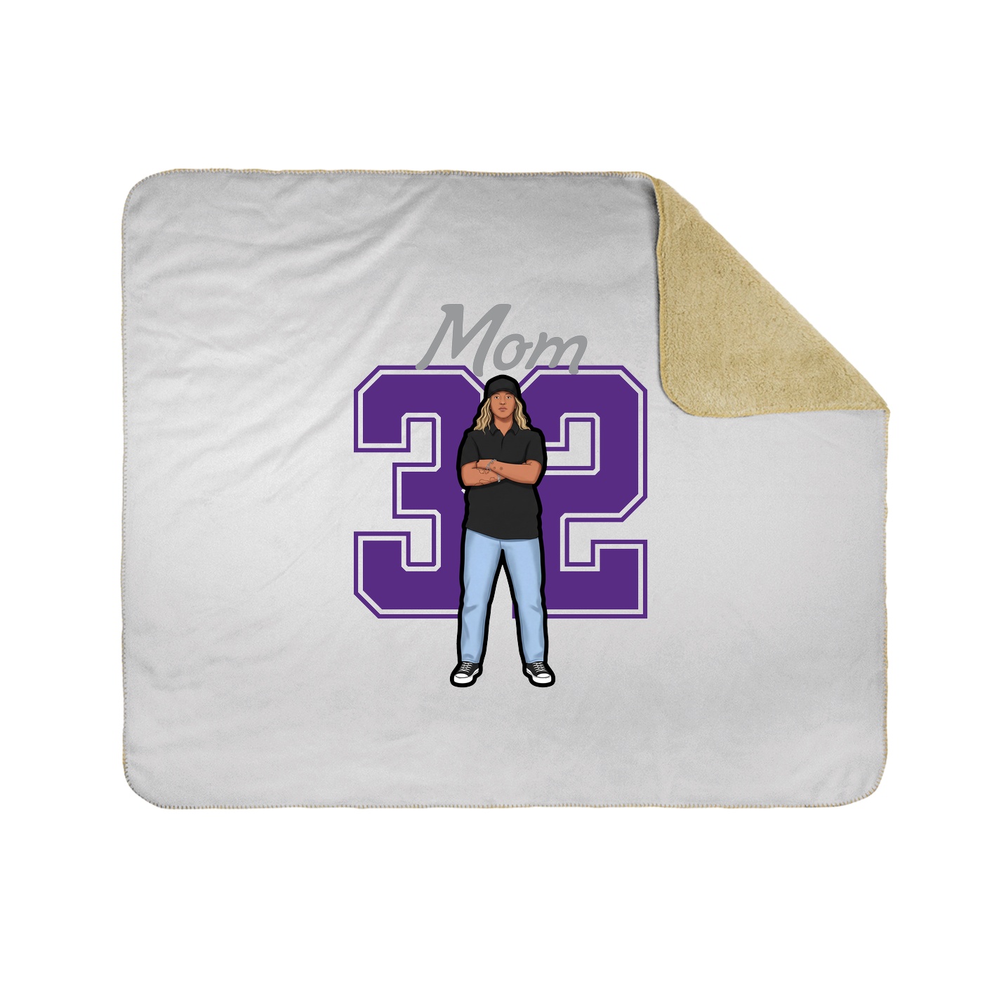 50x60 Sherpa Lined Throw Blanket