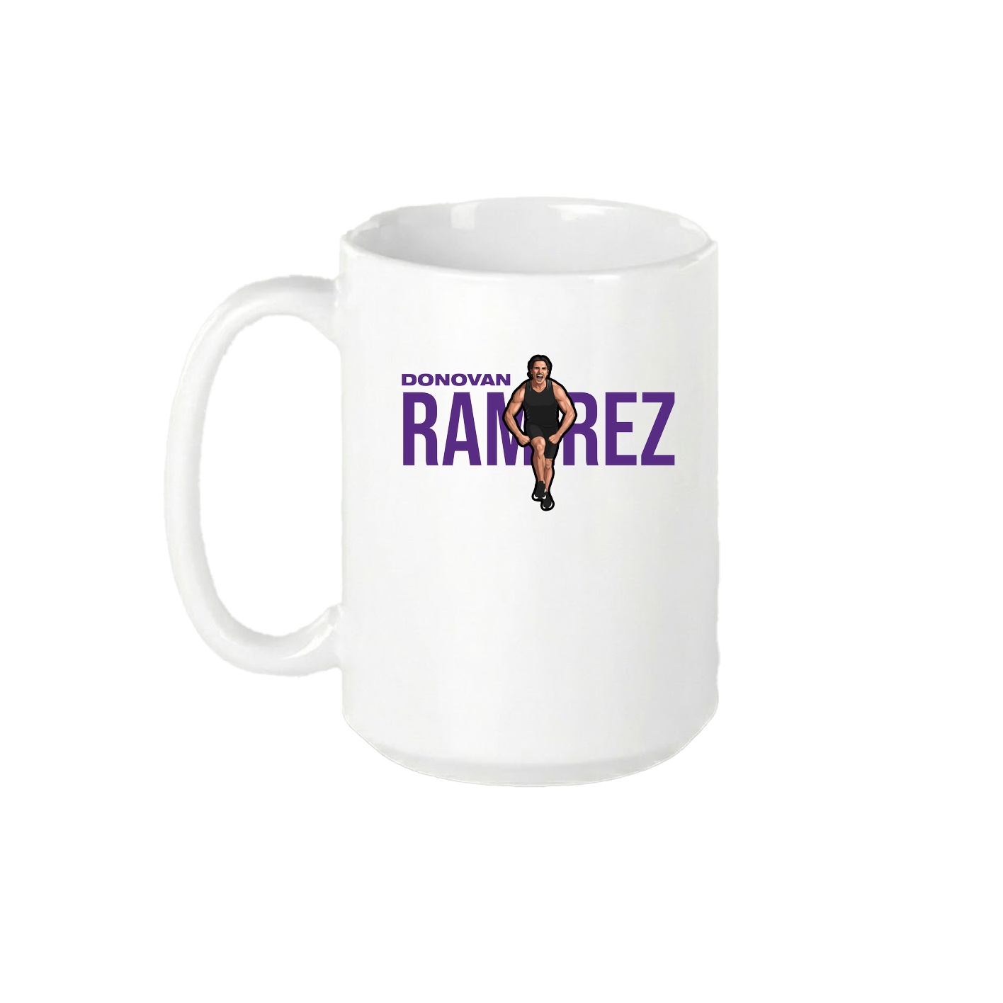 15oz Coffee Mug — Player Name in White