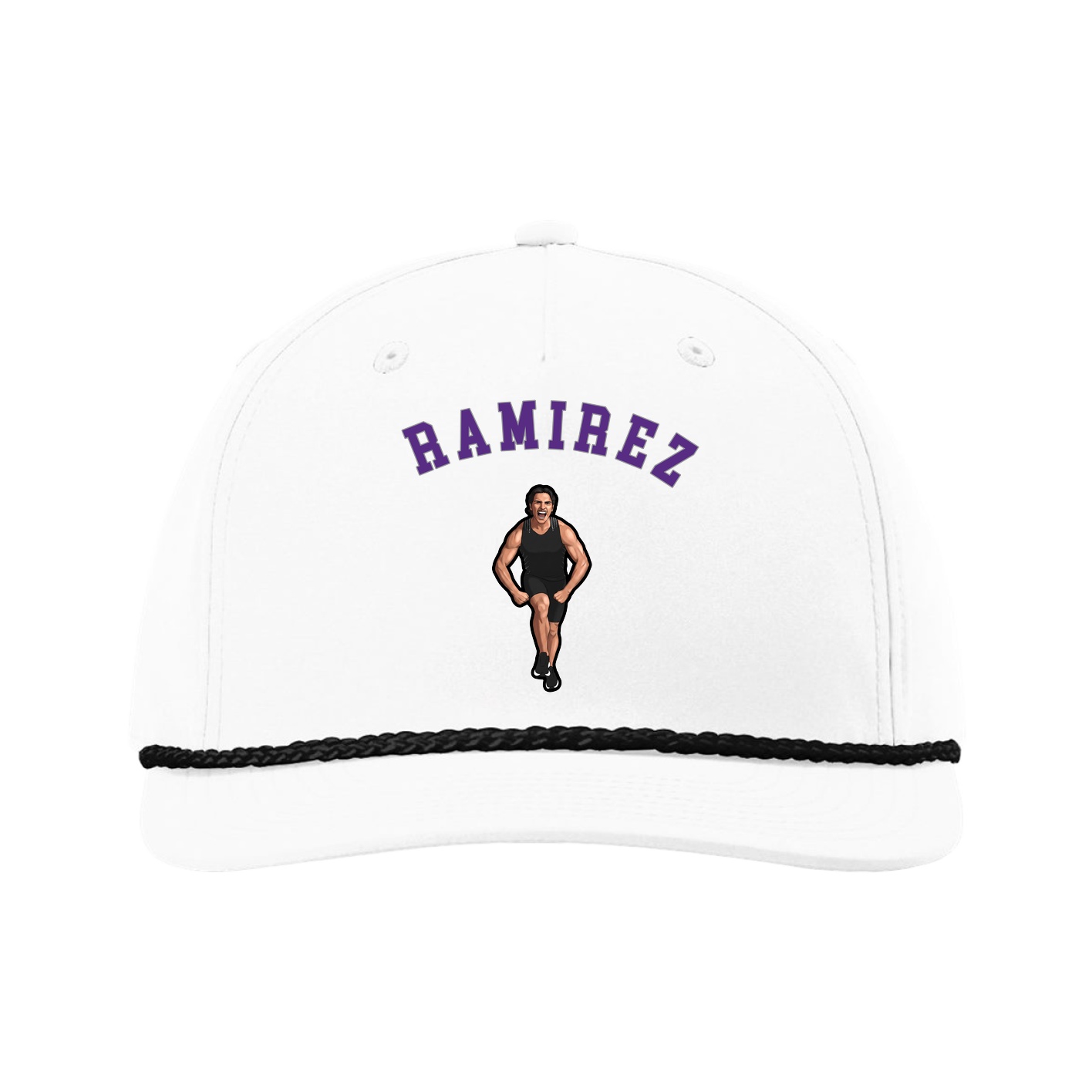Five-Panel Classic Rope Cap — Shirsey Arch in White
